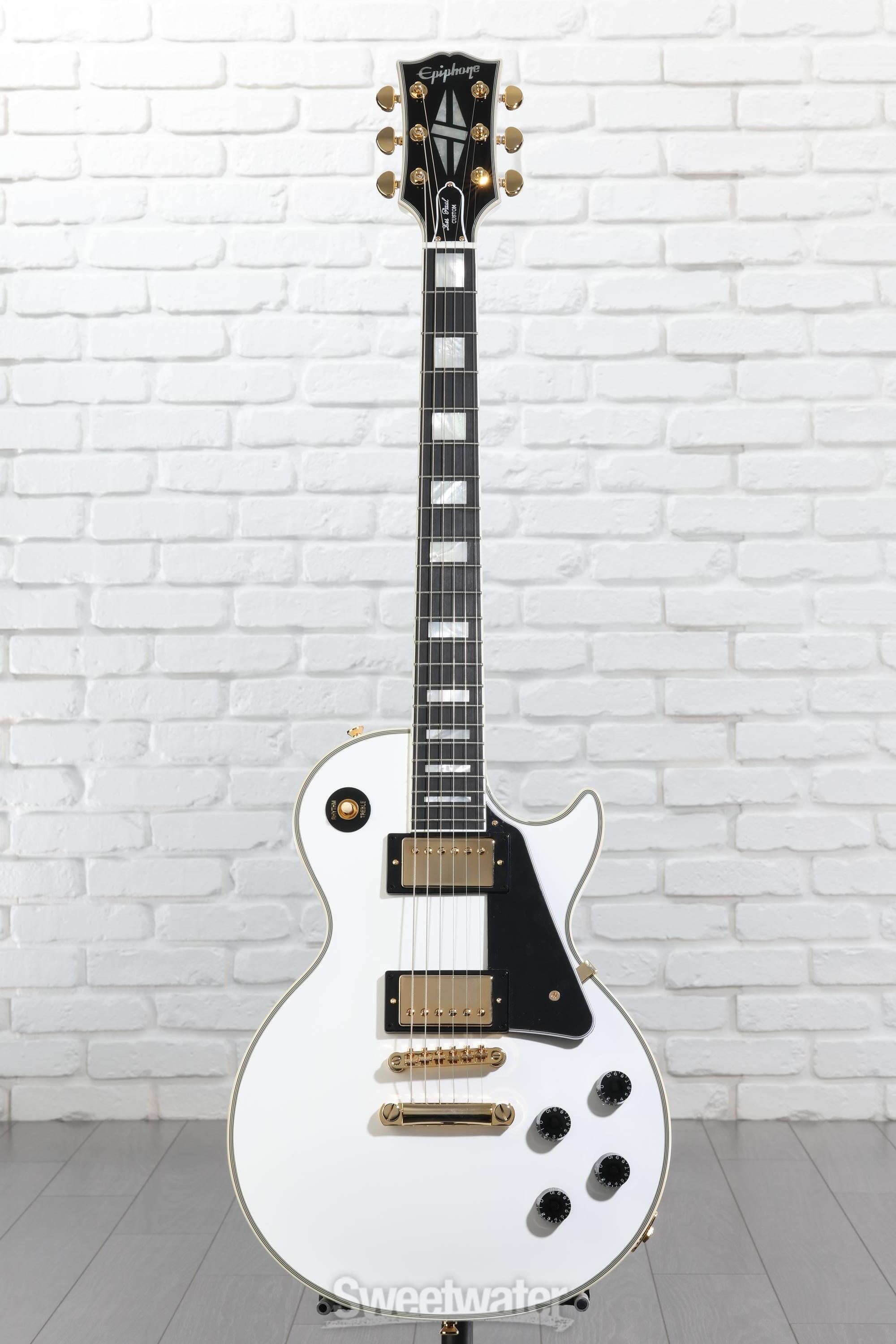 Epiphone Les Paul Custom Electric Guitar - Alpine White | Sweetwater