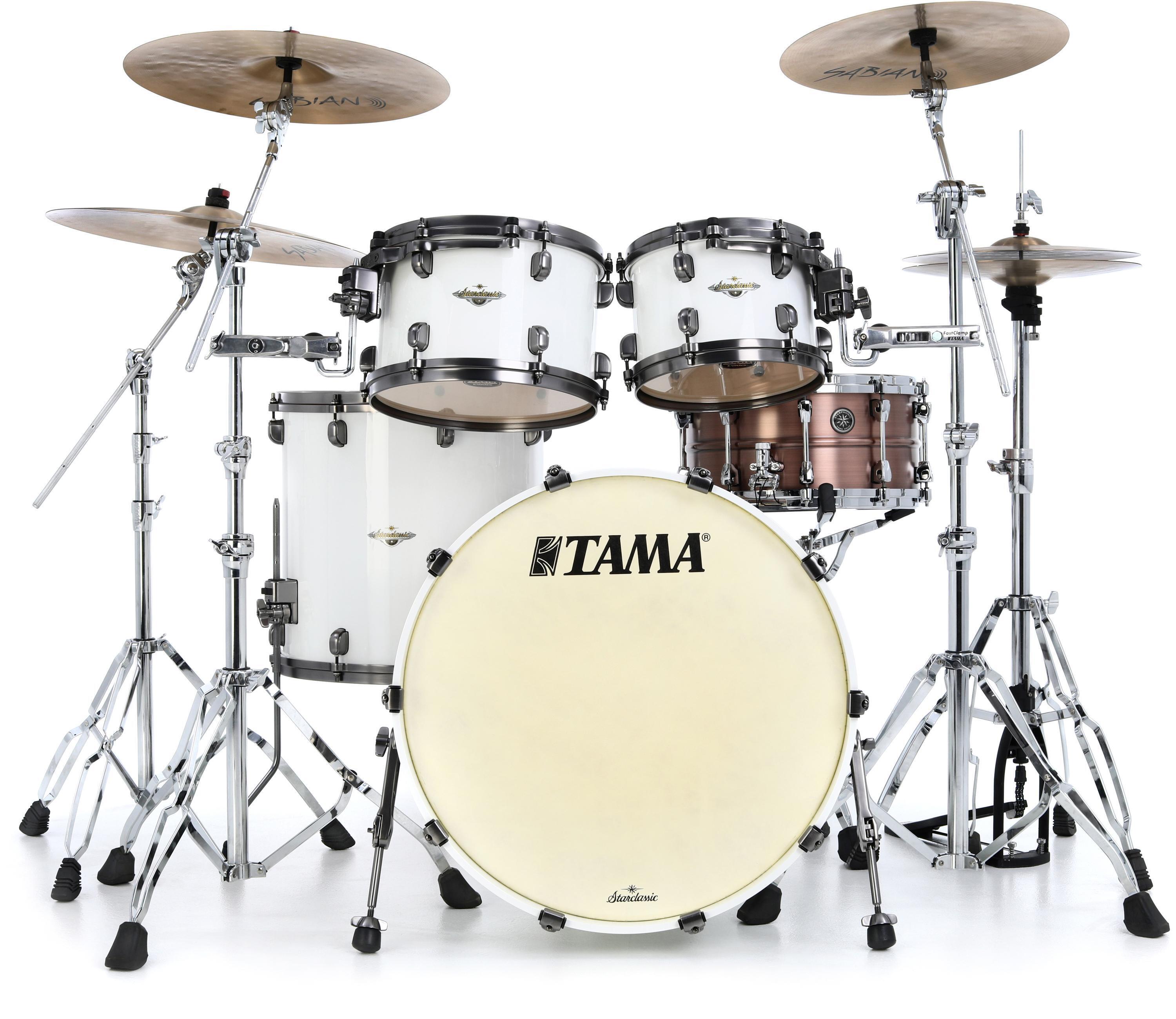 Tama Starclassic Maple 4-piece Shell Pack - Piano White | Sweetwater