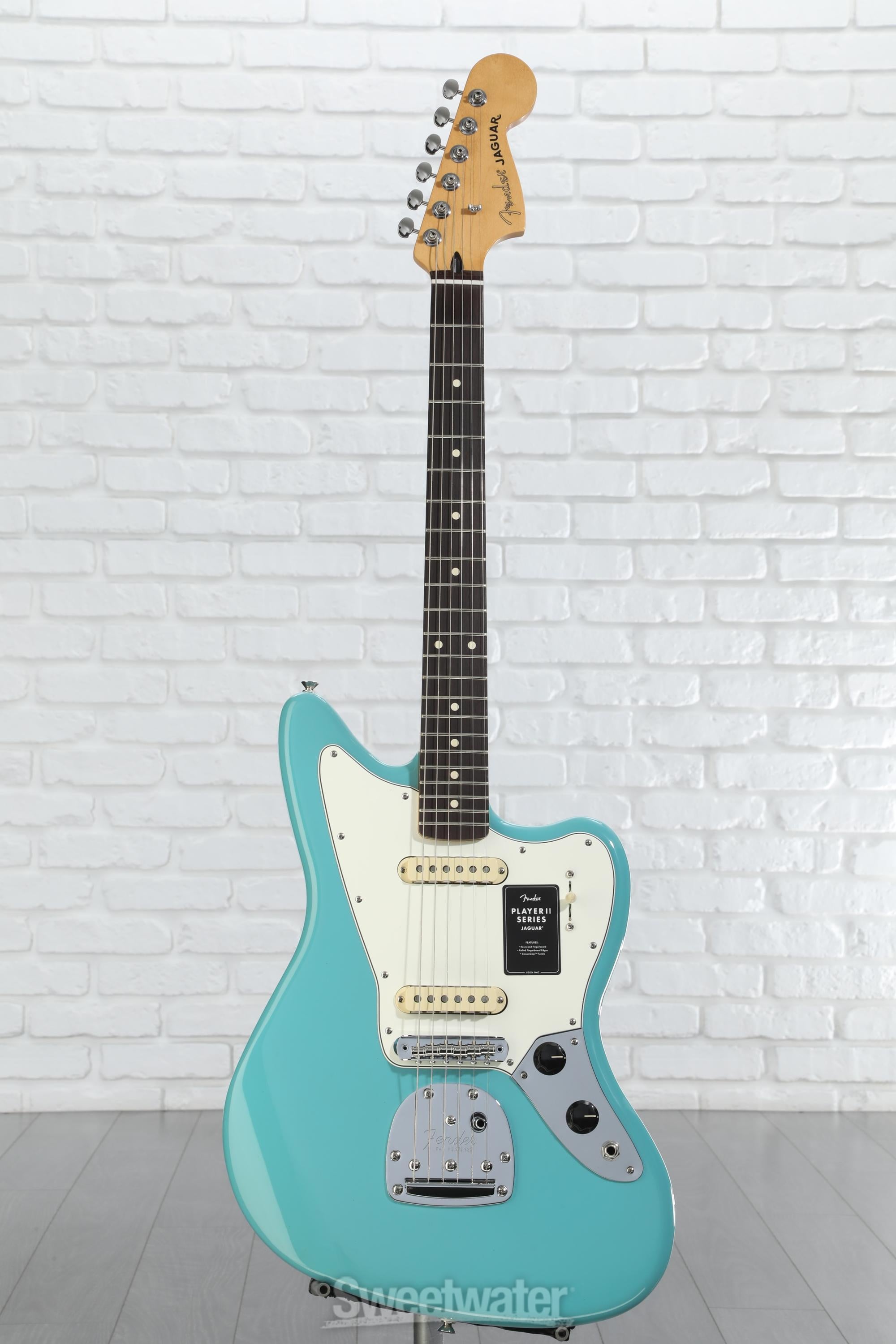 ギター Fender Player II Jaguar Fender Player II Jaguar Electric Guitar - Aquatone Blue