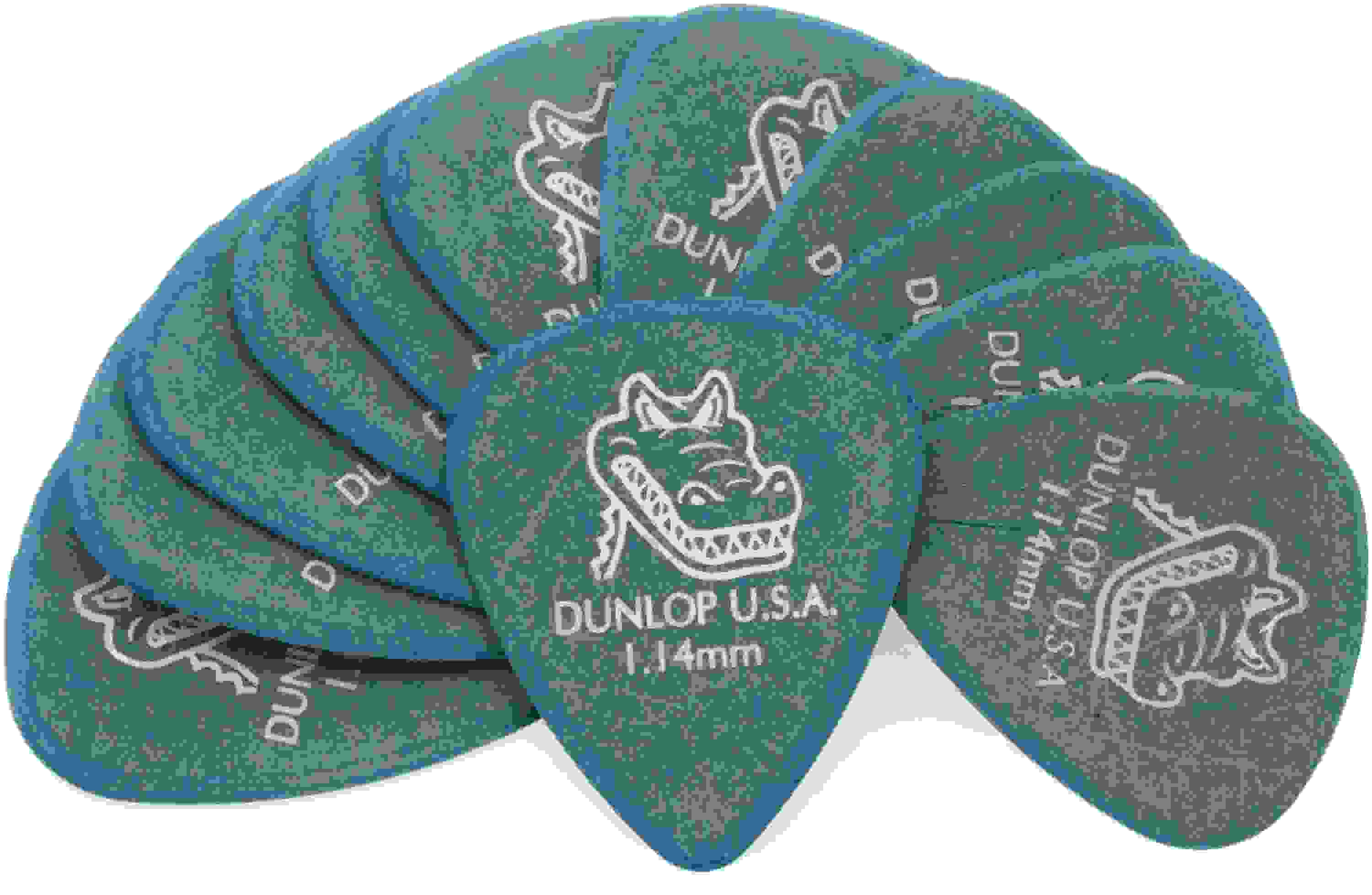 Dunlop 417P114 Gator Grip Guitar Picks - 1.14mm Blue (12-pack)