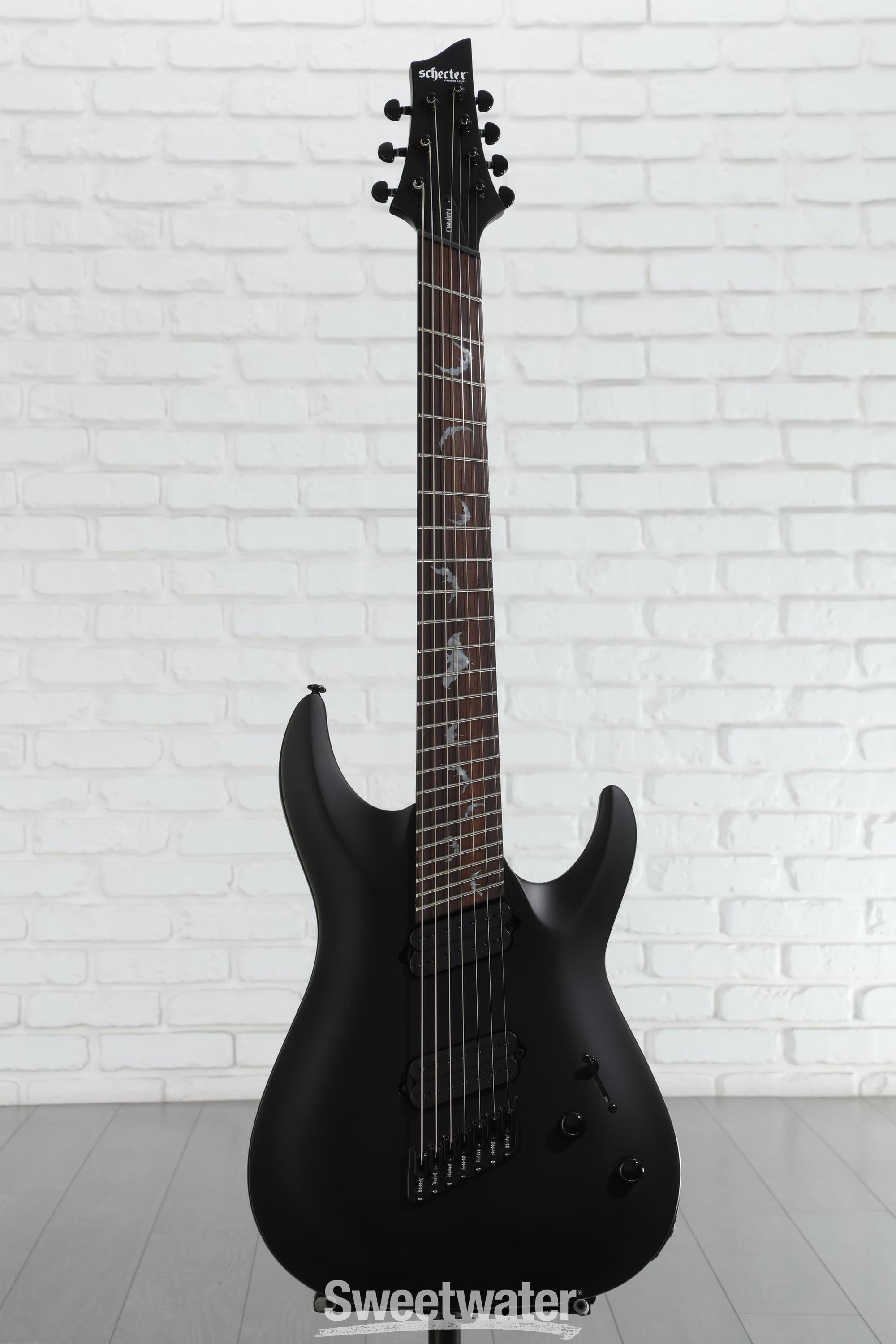 SCHECTER DAMIEN-7 サテンブラック 7弦 Schecter Damien-7 Multiscale Guitar Satin Black - 2476