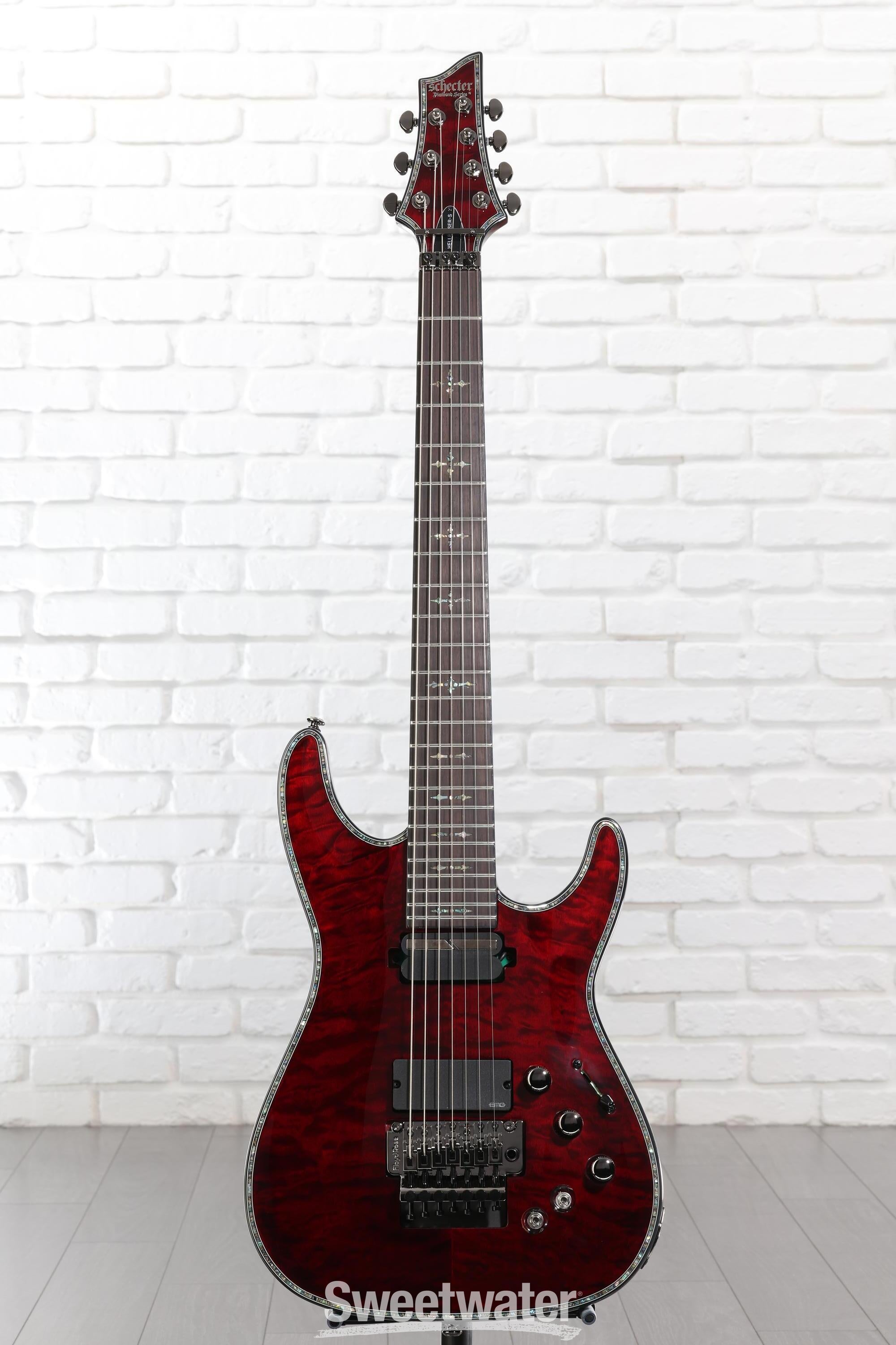 Schecter Hellraiser C-7 FR-S Electric Guitar - Black Cherry