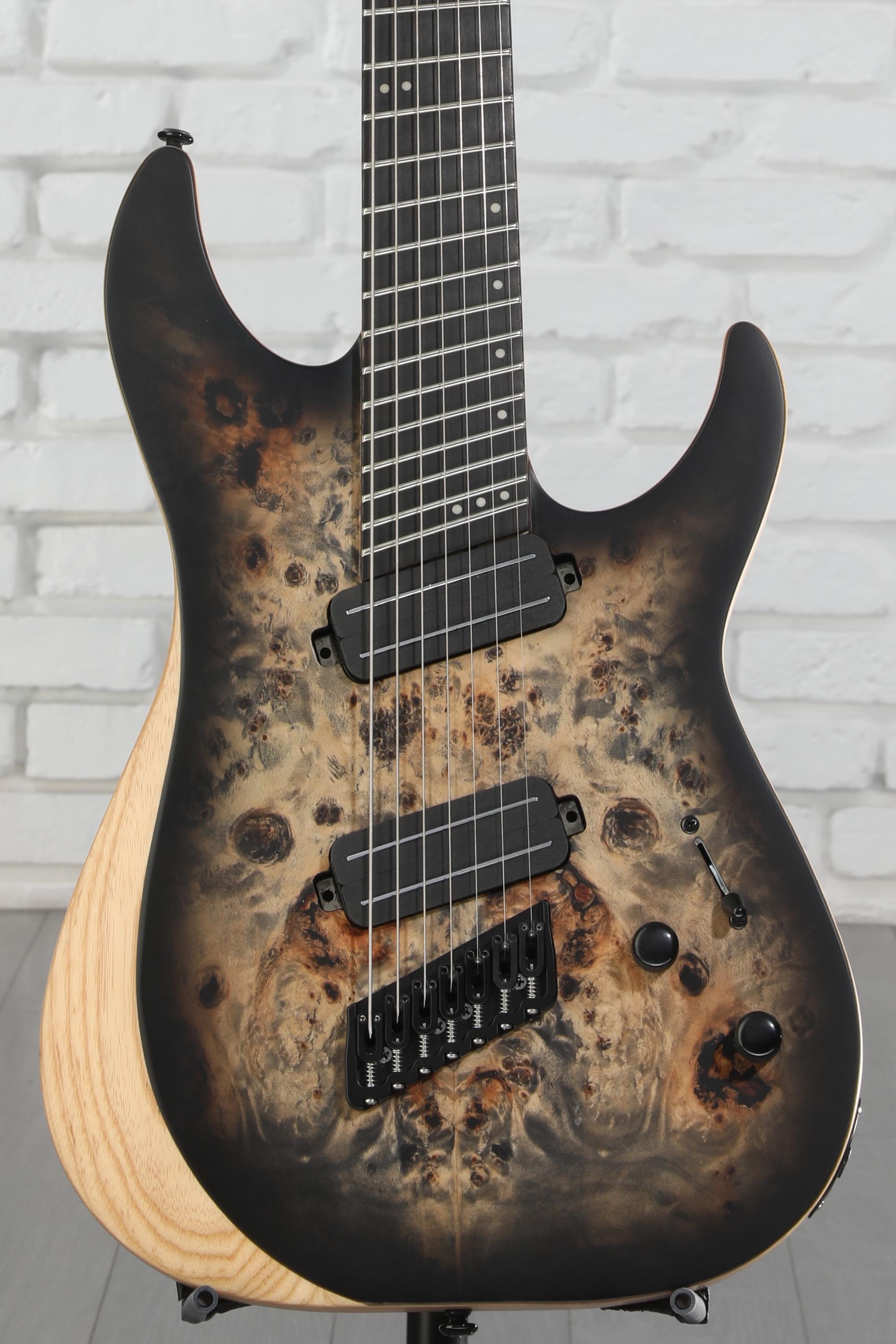 Schecter Reaper-7 Multiscale - Satin Charcoal Burst | Sweetwater