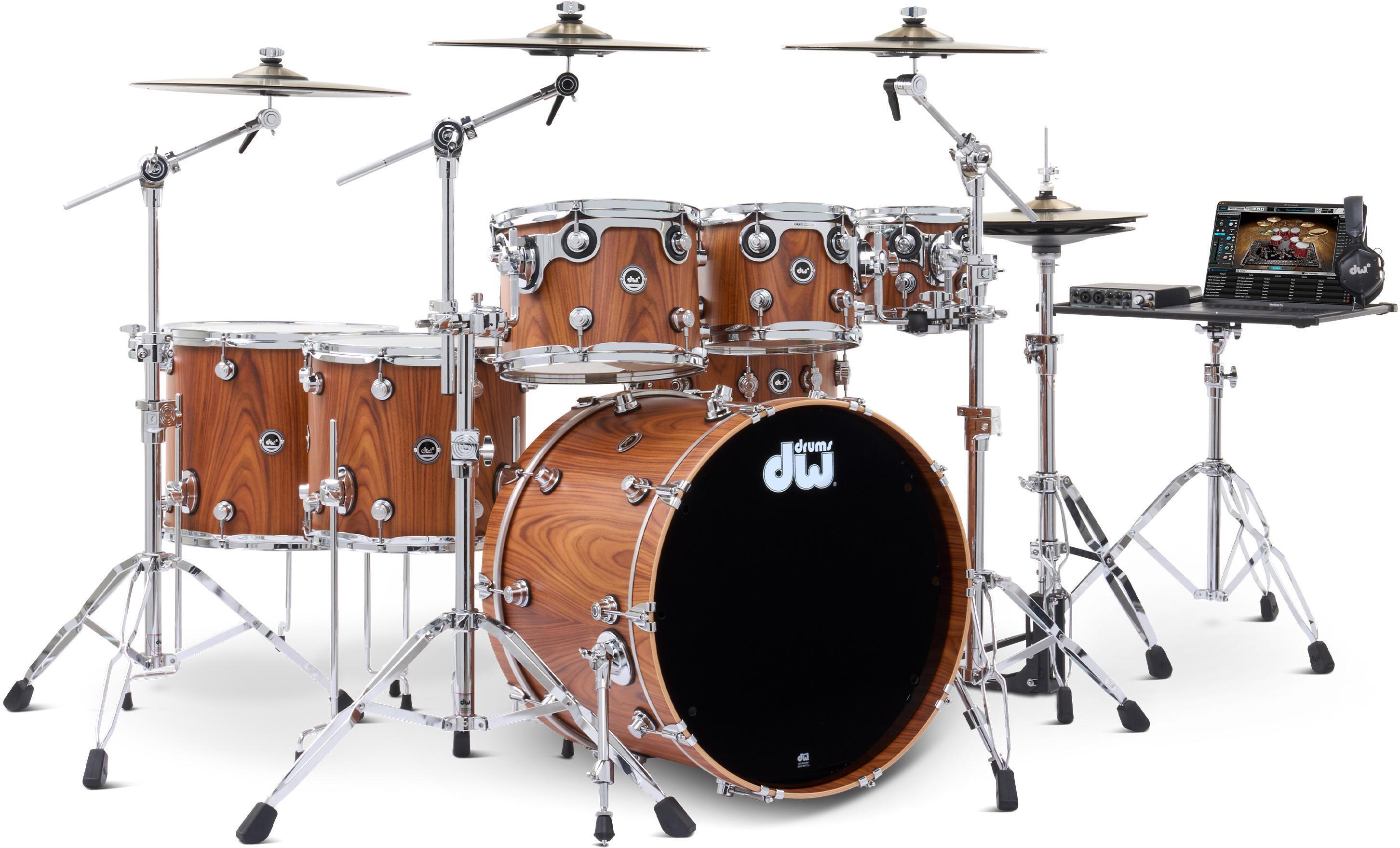 DWE フルセット DW DWe 7-piece Drum Kit Bundle - Satin Santos Rosewood | Sweetwater