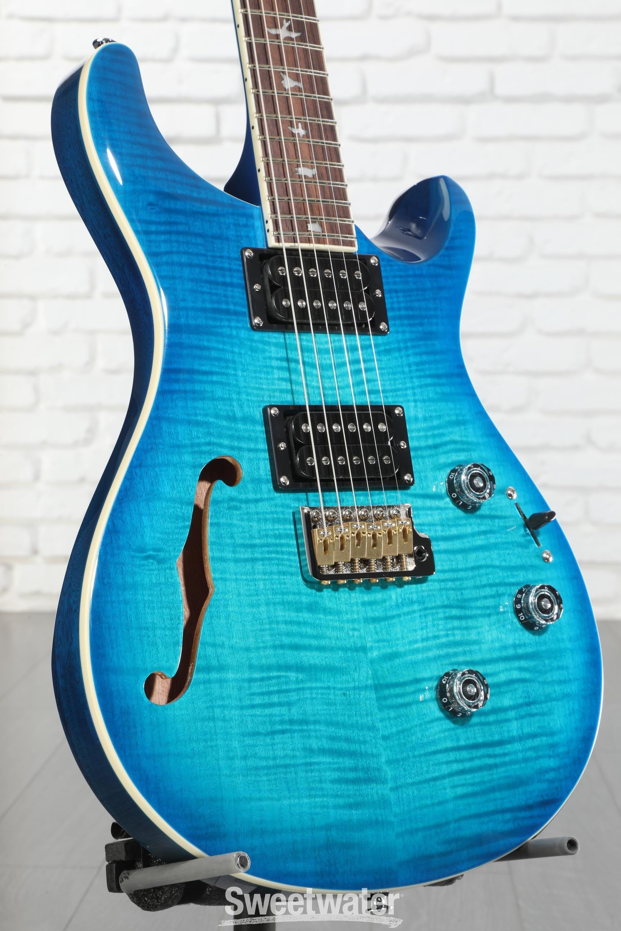 PRS SE Custom 24 Semi-Hollow Piezo Electric Guitar - Lake Blue