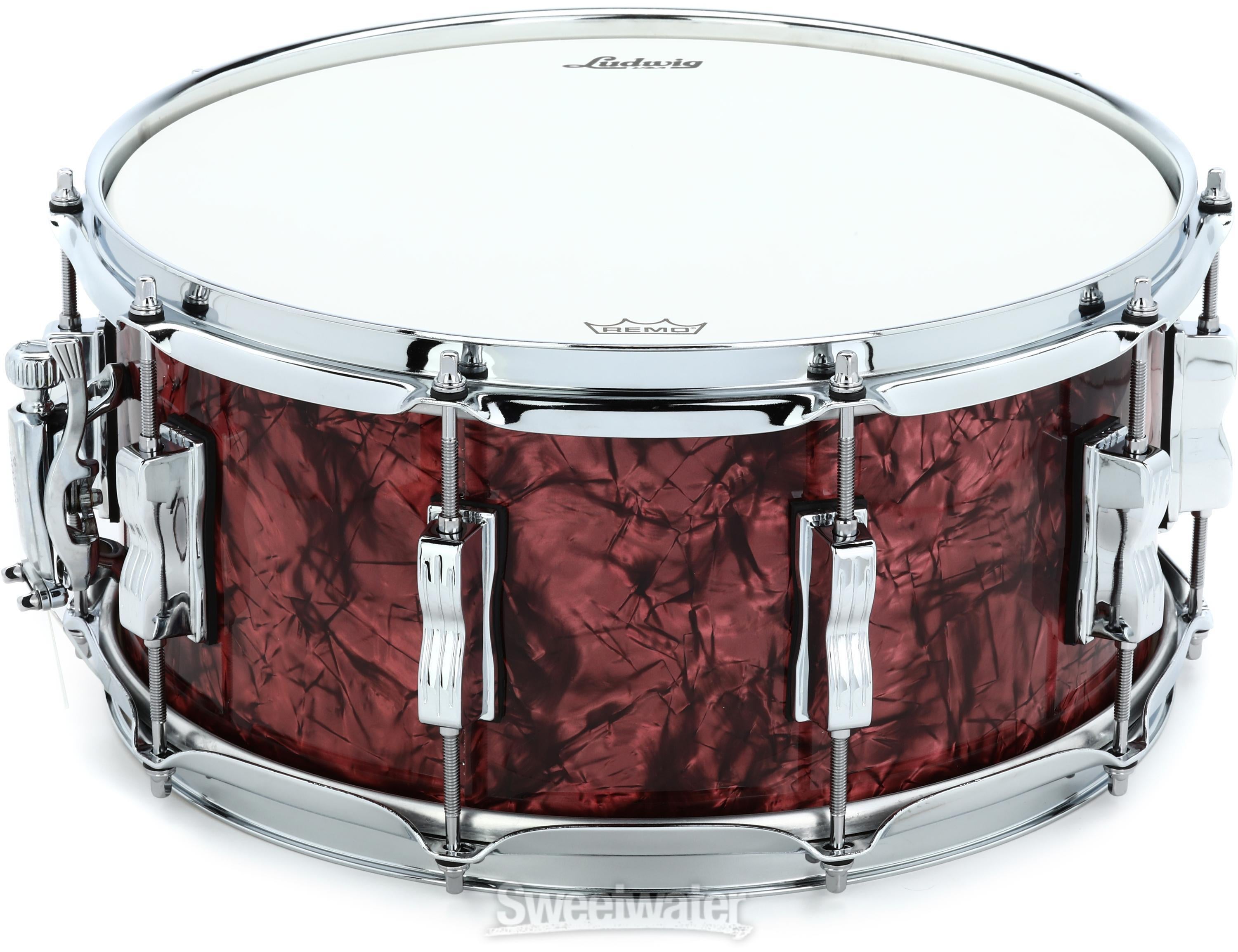 Ludwig Classic Maple Snare Drum - 6.5 x 14 inch - Burgundy Pearl