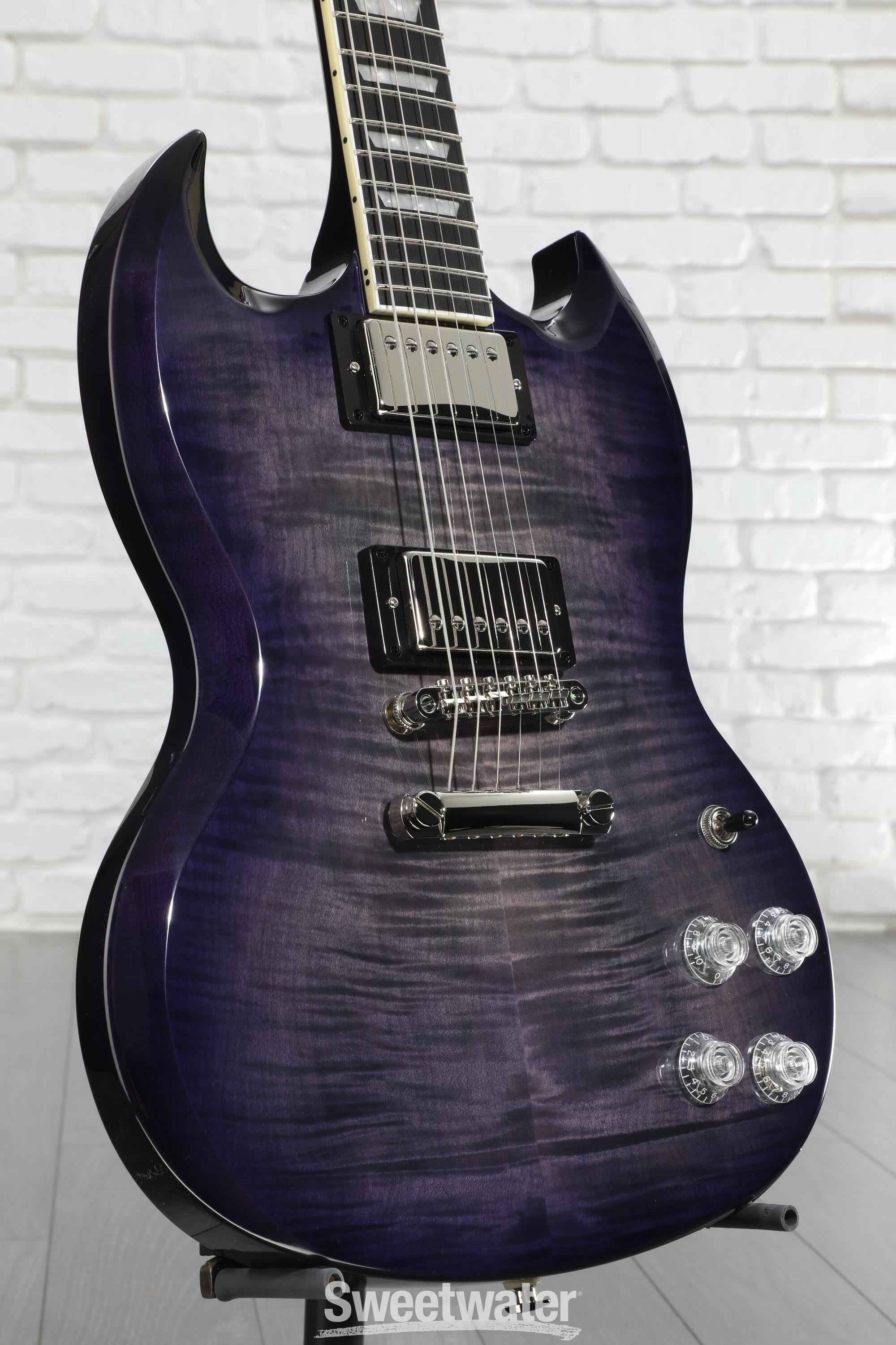 Epiphone SG Modern Figured Electric Guitar - Purple Burst | Sweetwater