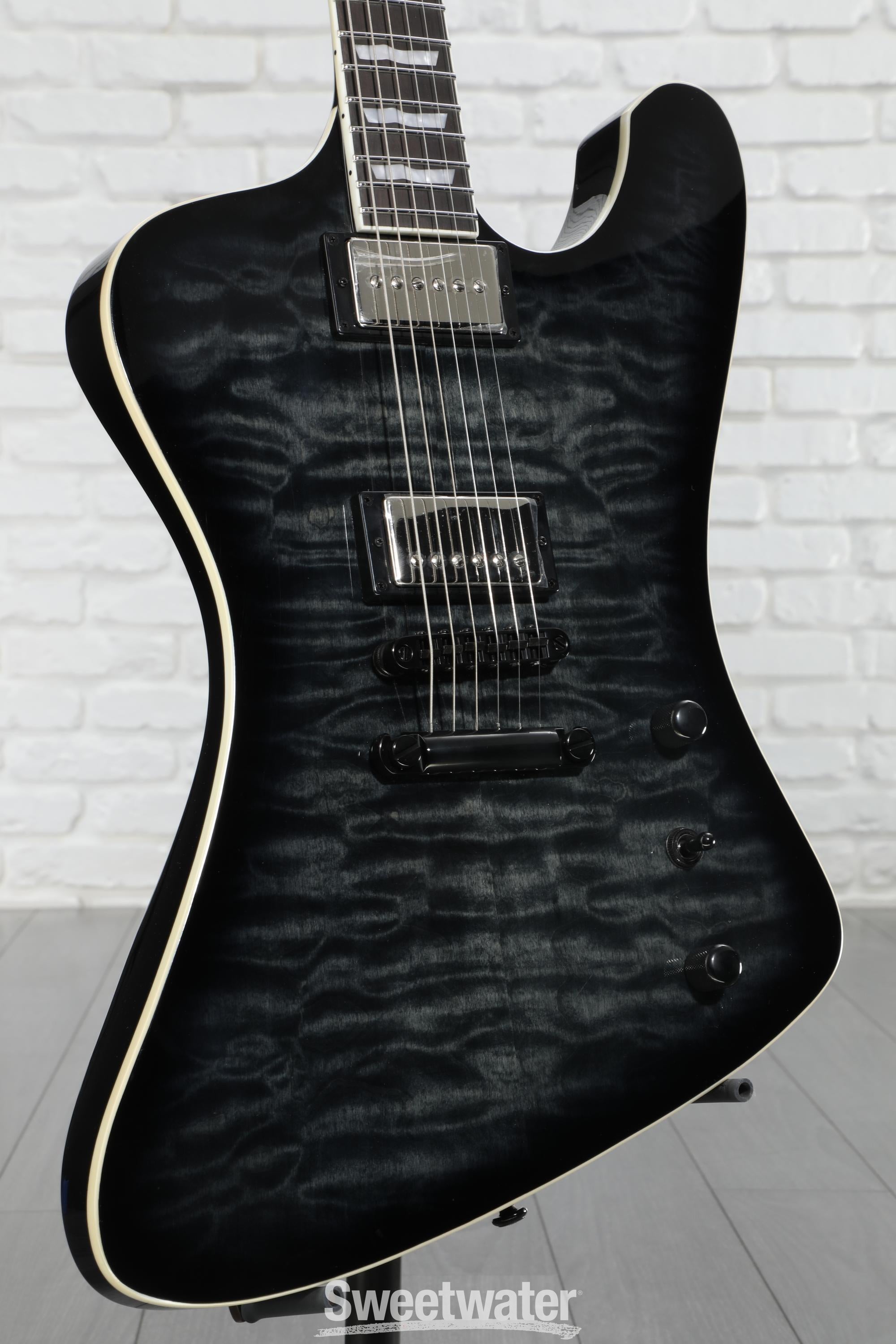 ESP LTD Phoenix-1000 QM Electric Guitar - See-thru Black