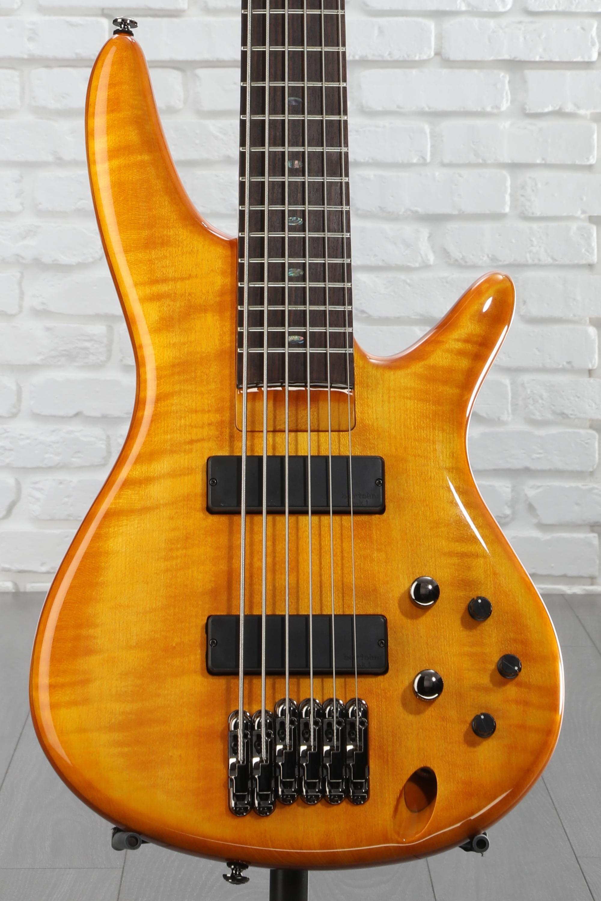 Ibanez GVB36 Gerald Veasley Signature Bass Guitar - Amber | Sweetwater