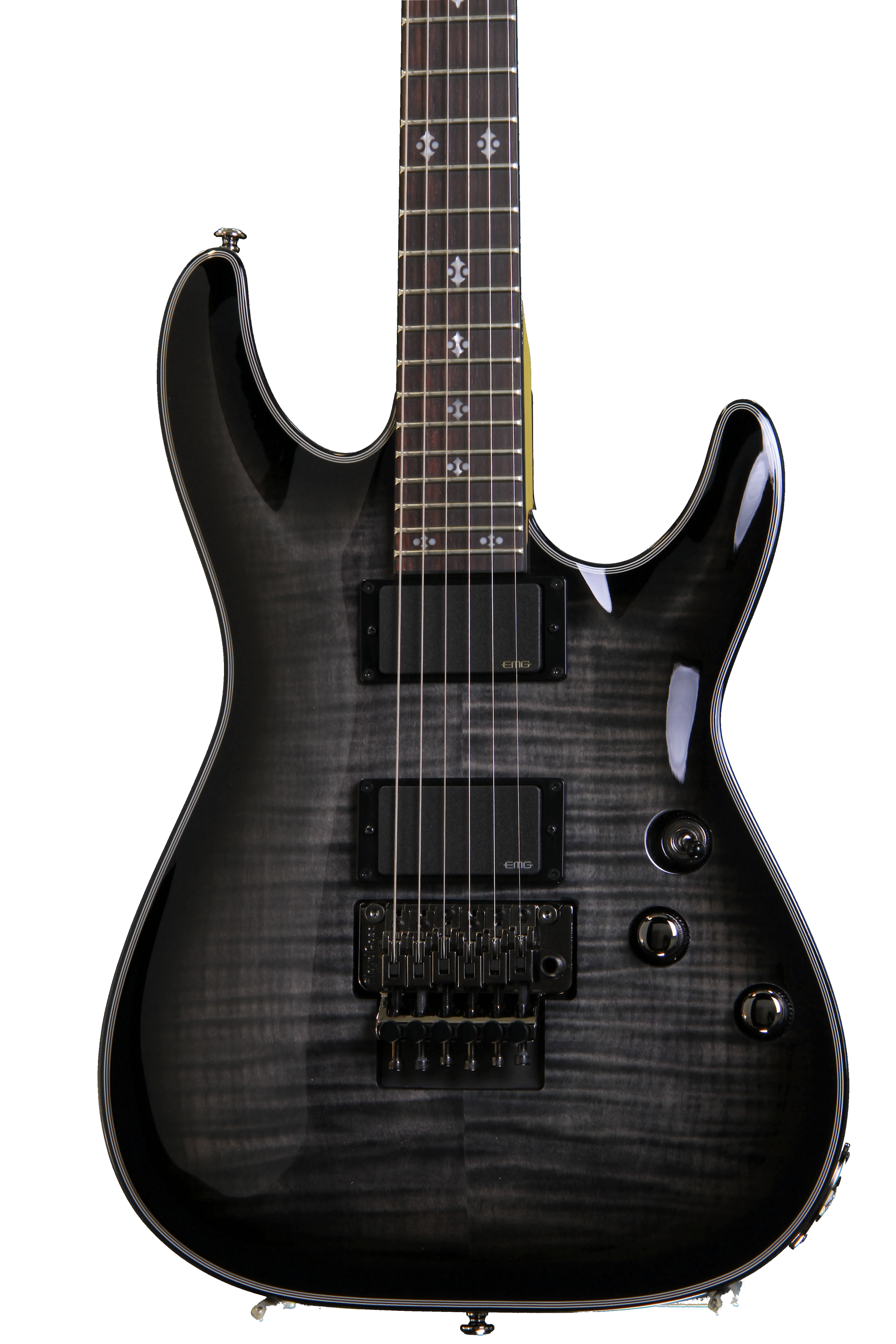 Schecter Damien Elite-6 w/Floyd Rose, Trans Black Burst | Sweetwater