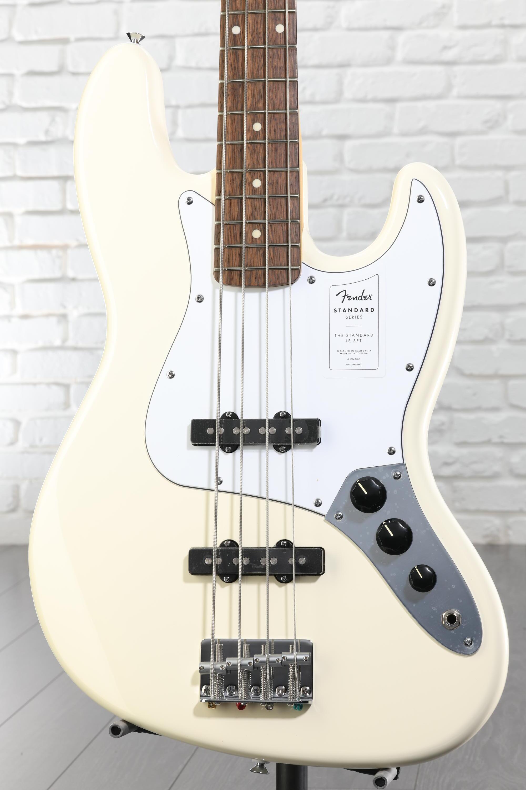 『新品』Fender Standard Jazz Bass アイボリー Fender Standard Jazz Bass - Olympic White, Laurel Fingerboard