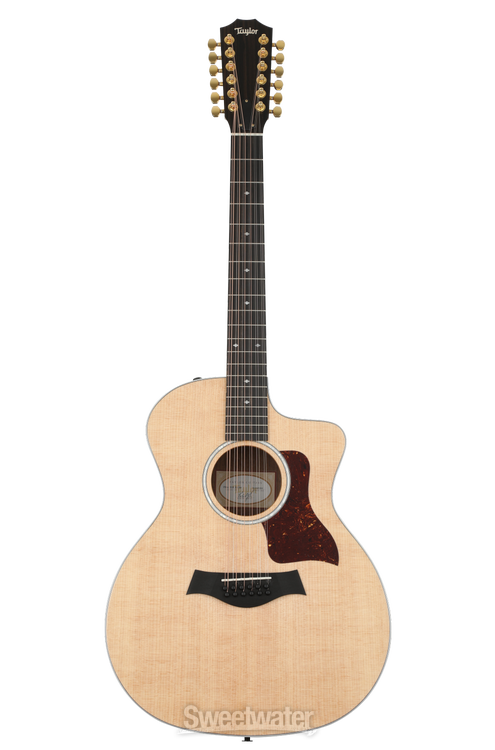 Taylor 254ce Deluxe Limited Edition with Figured Ovangkol Back Sides Natural Sweetwater