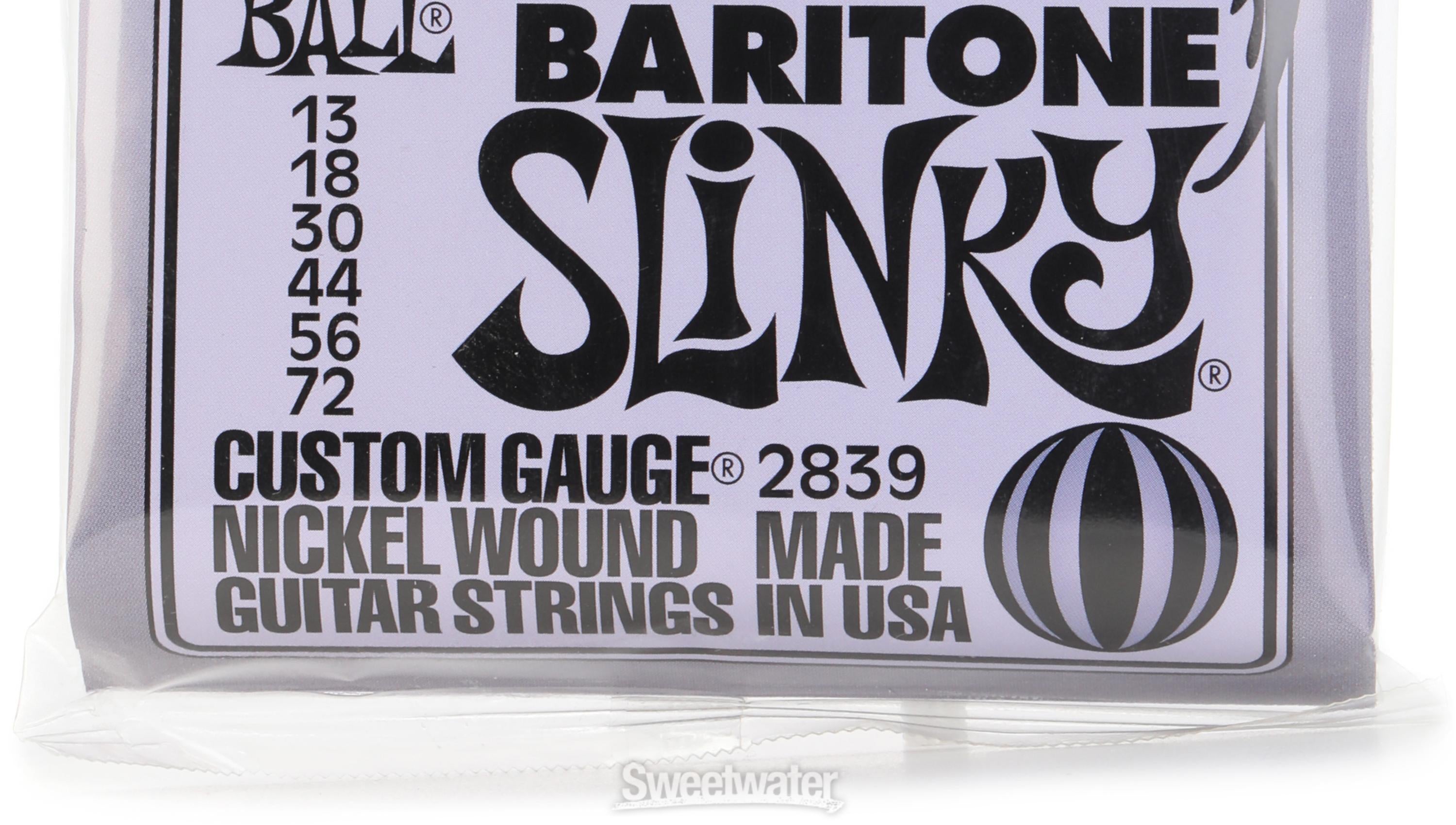 Ernie Ball 2839 Baritone Slinky Nickel Wound Electric Guitar