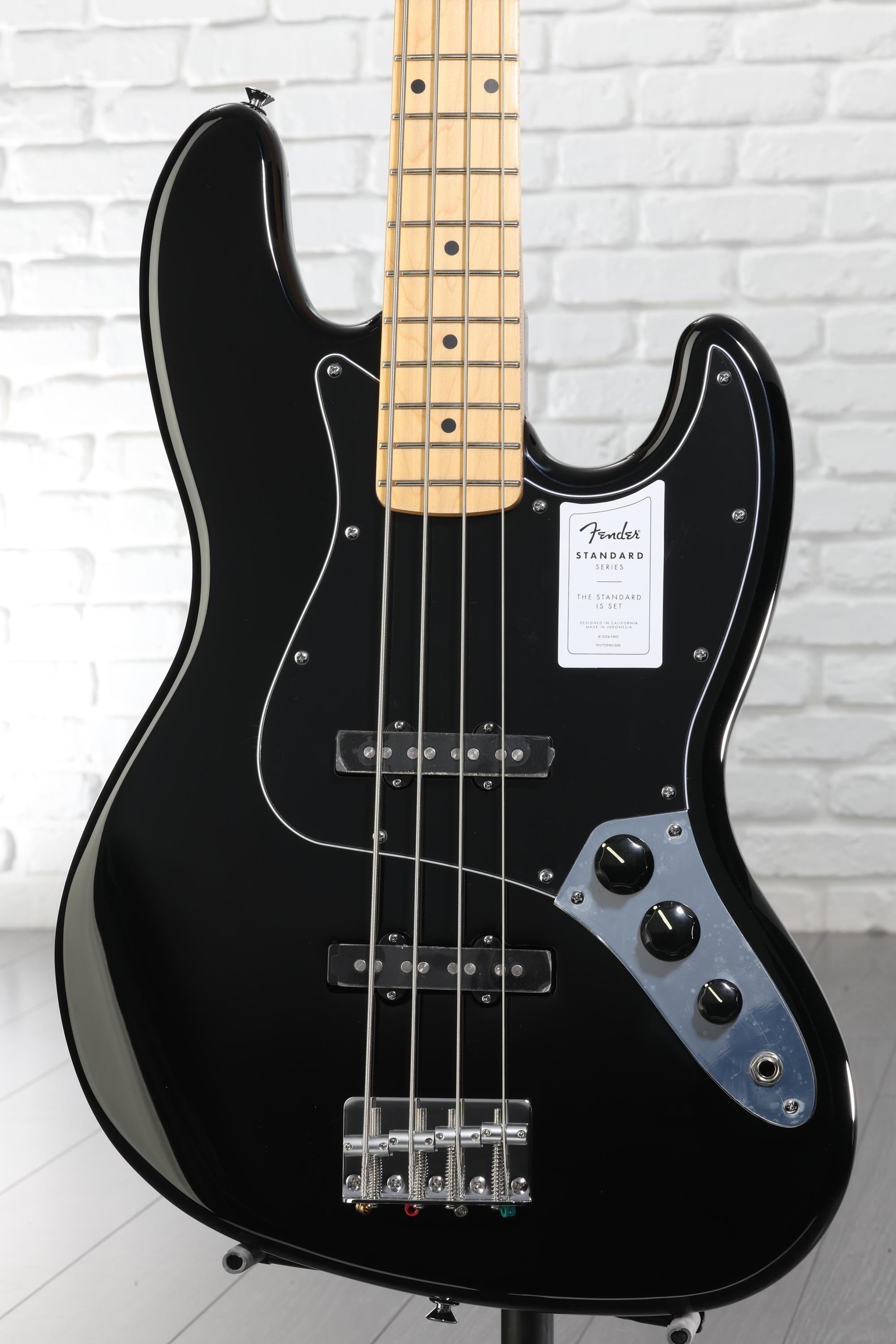 Fender Standard Jazz Bass - Black, Maple Fingerboard | Sweetwater