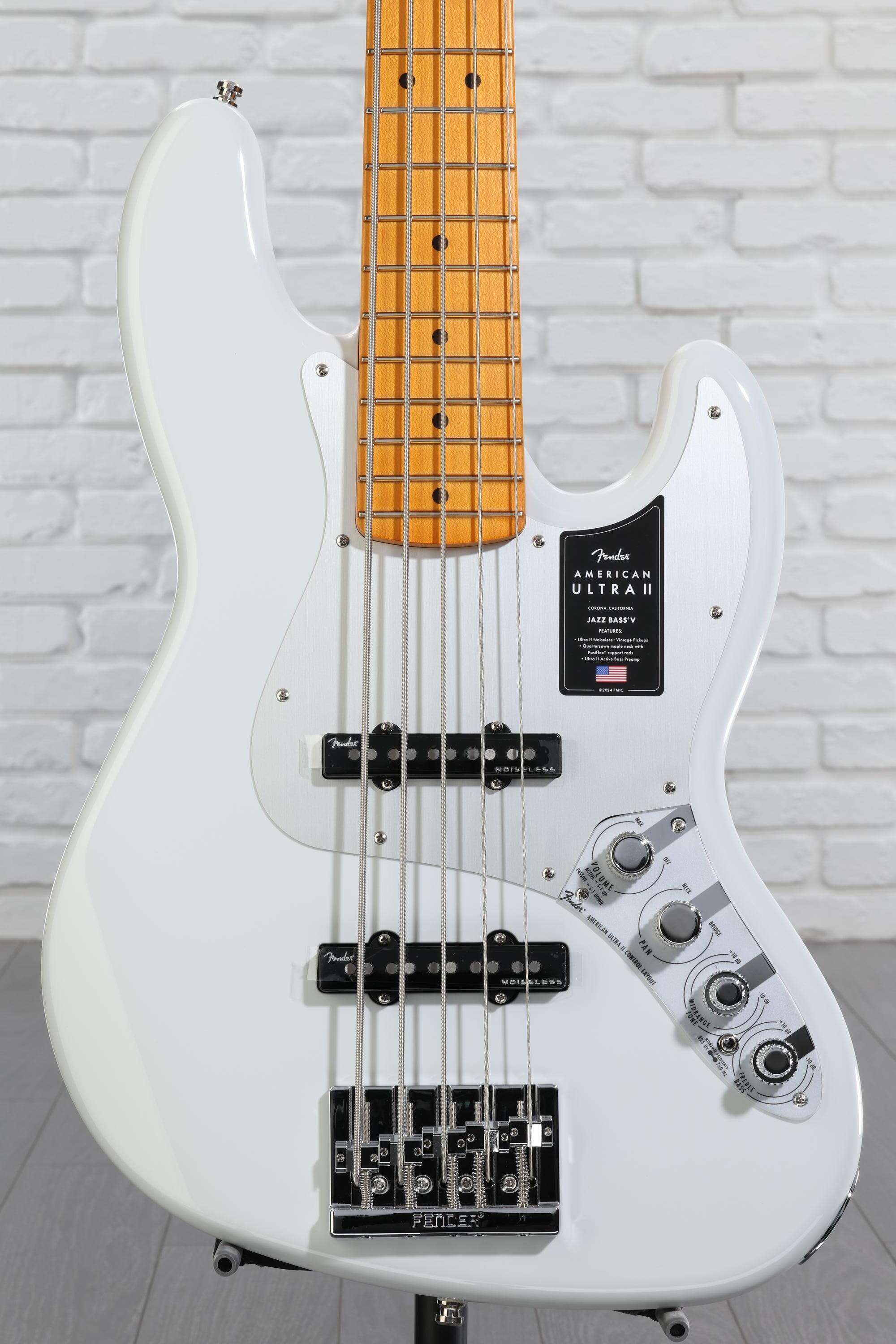 Fender American Ultra II Jazz Bass V - Avalanche, Maple