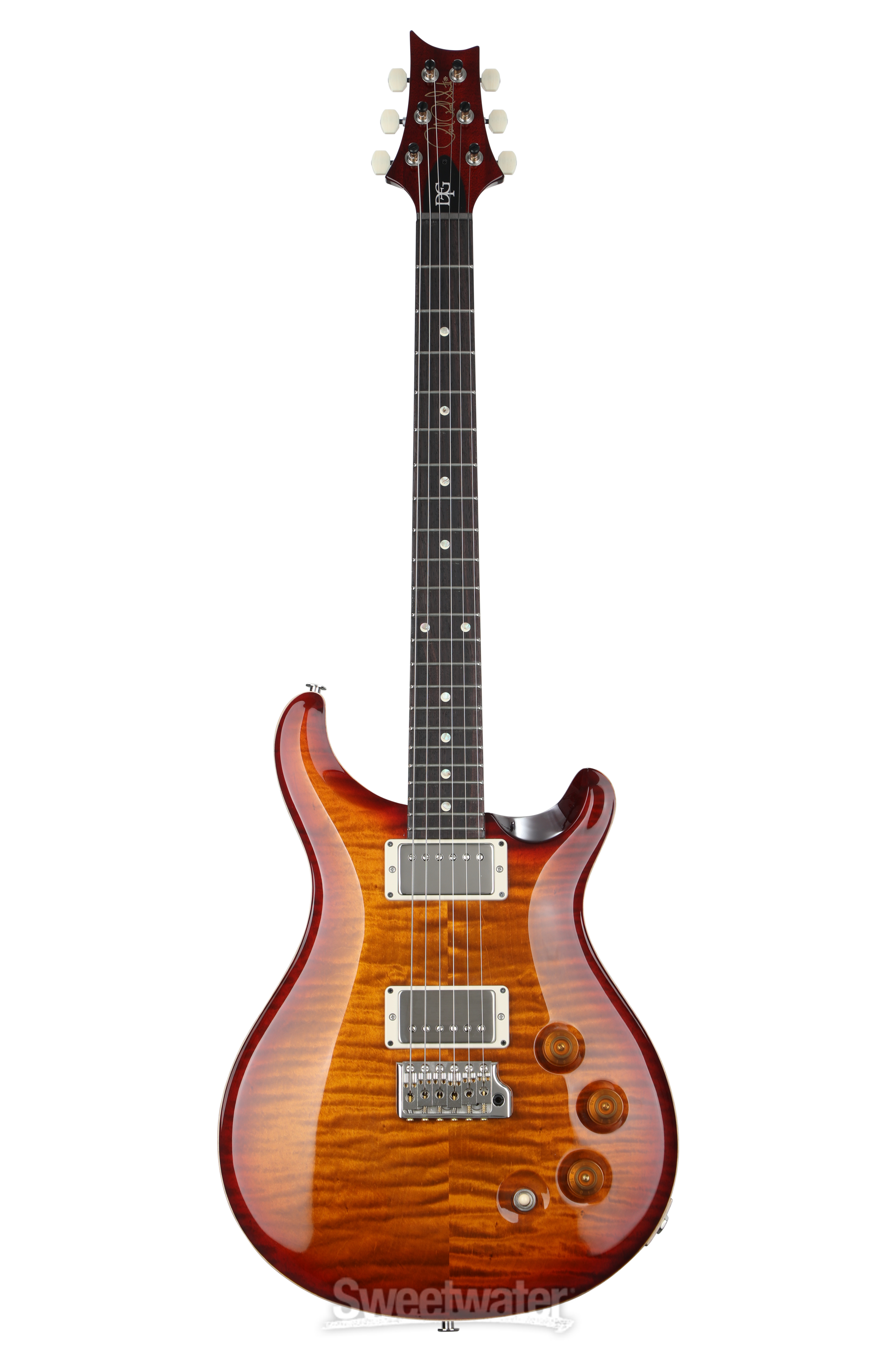 PRS DGT Electric Guitar with Moon Inlays - Dark Cherry Sunburst