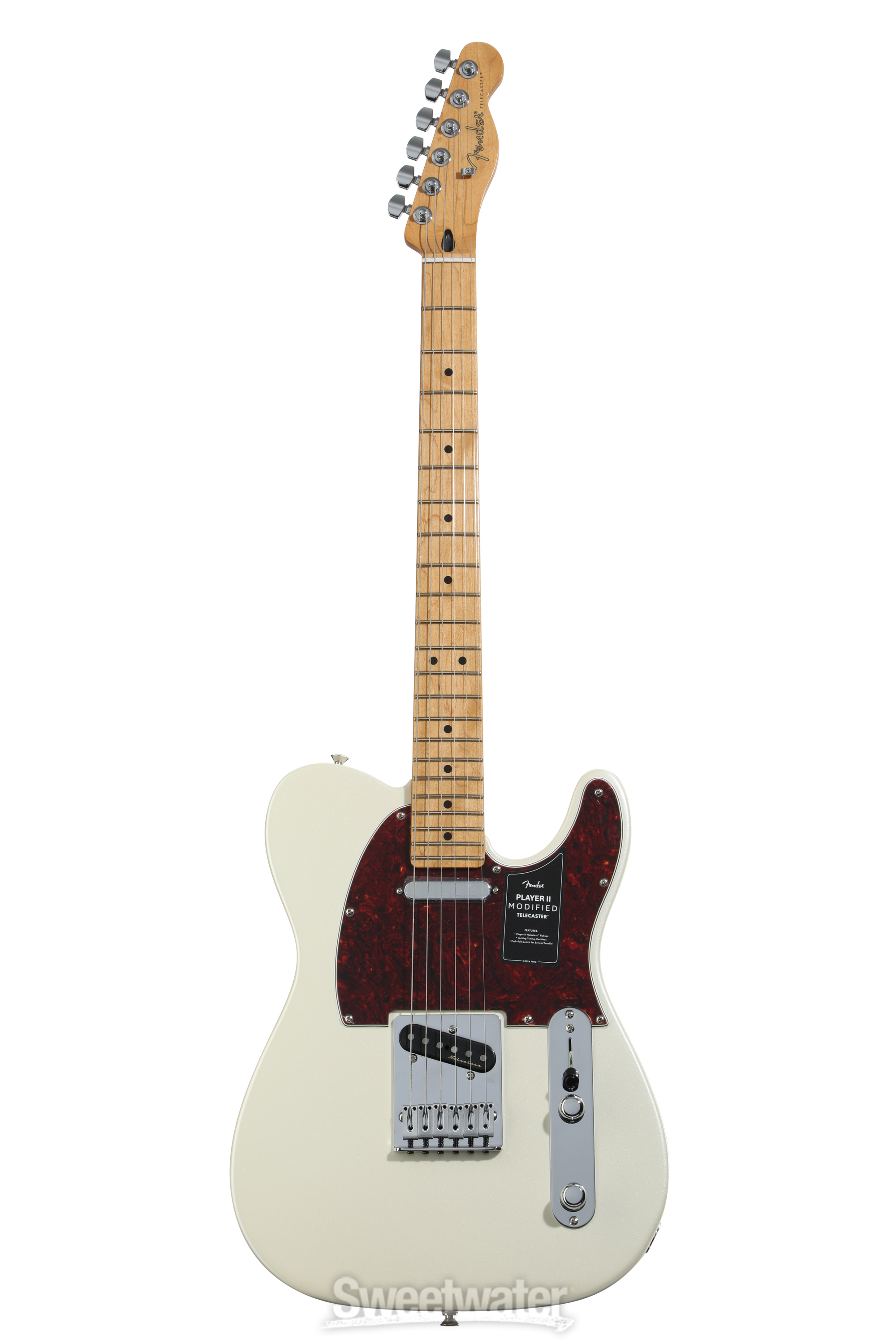 Fender Player II Modified Telecaster Electric Guitar - Olympic Pearl, Maple Fingerboard