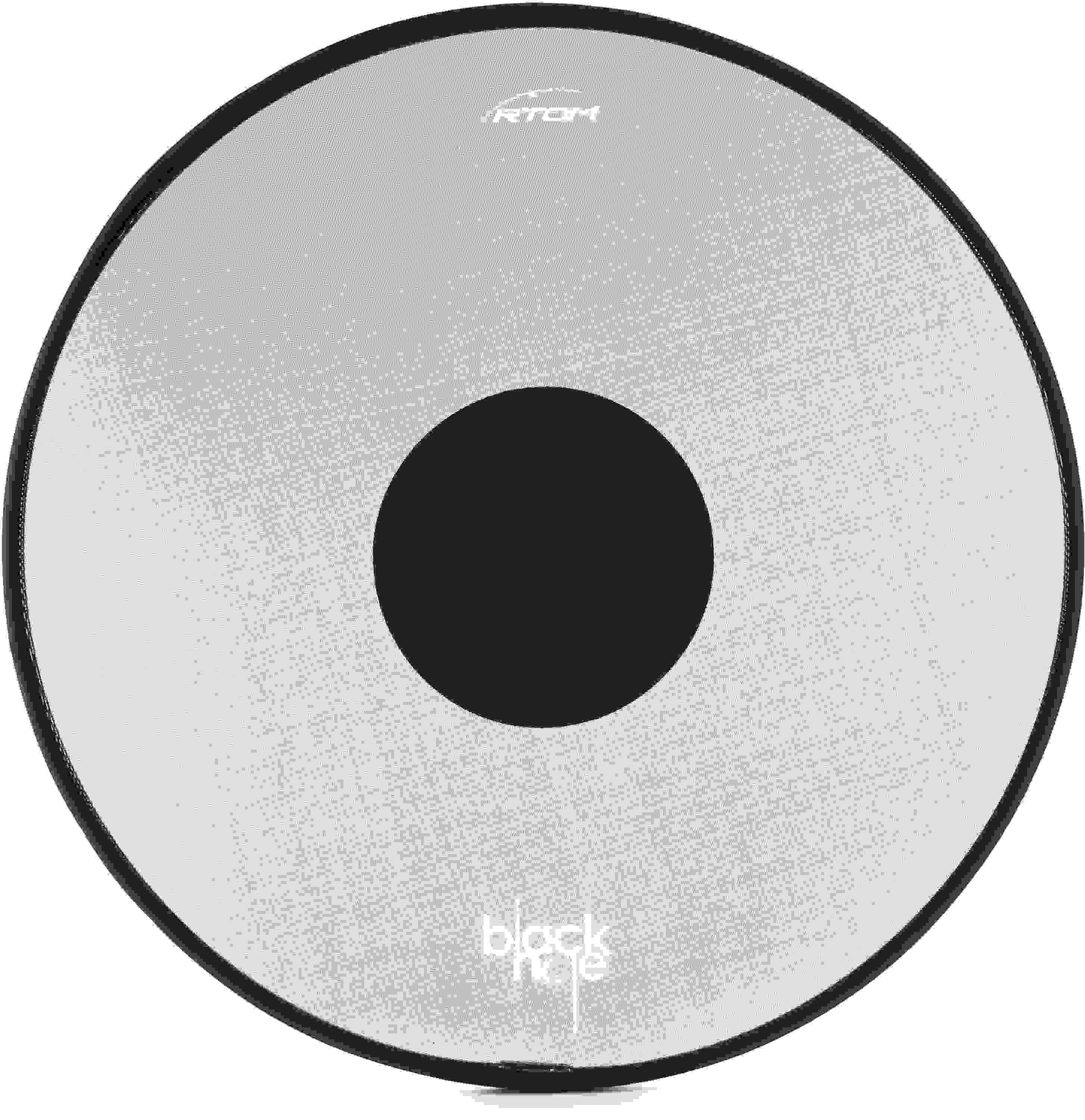 RTOM Black Hole Snap-on Mesh Bass Drum Practice Pad - 24-inch