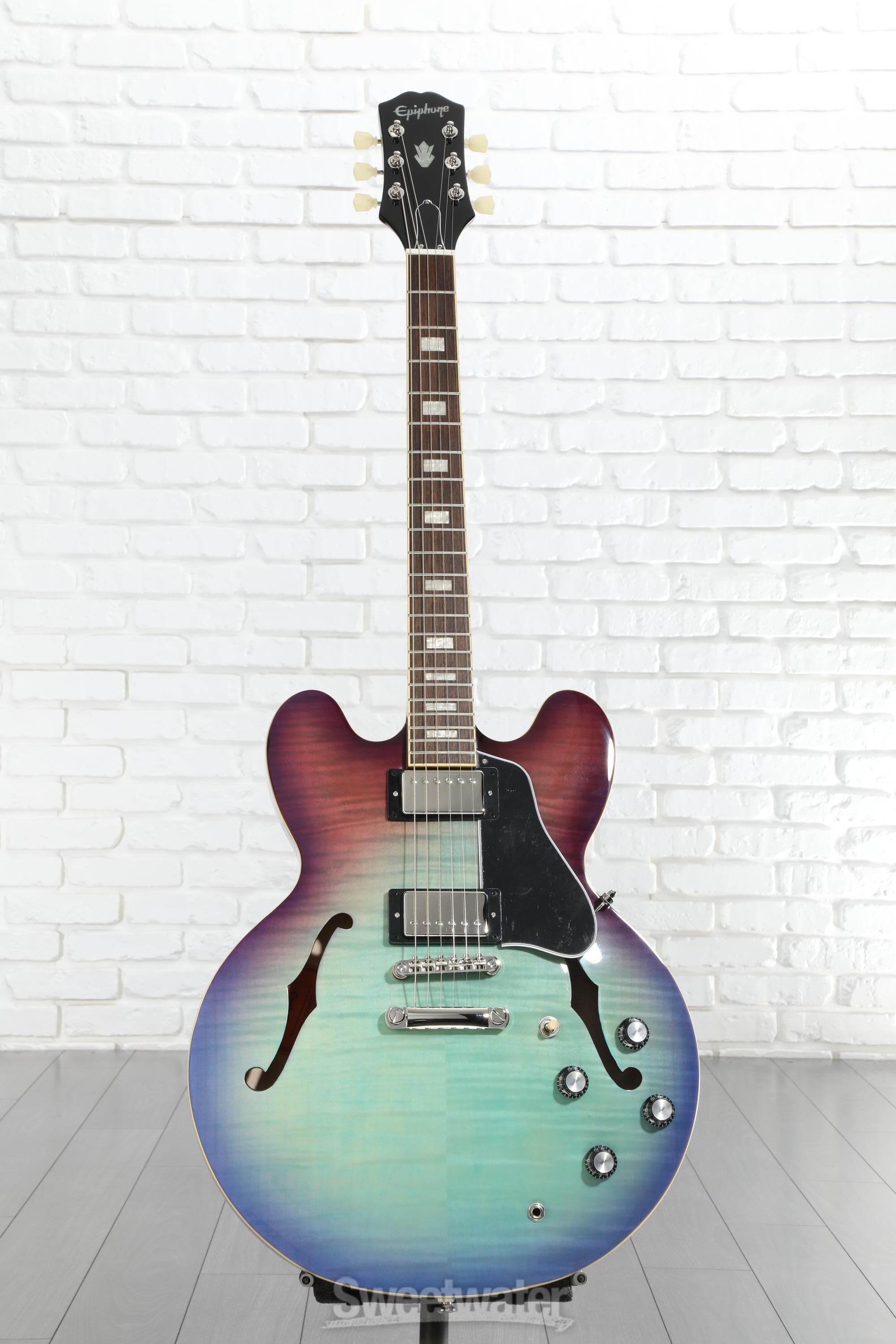 Epiphone ES-335 Figured Semi-hollowbody - Blueberry Burst | Sweetwater