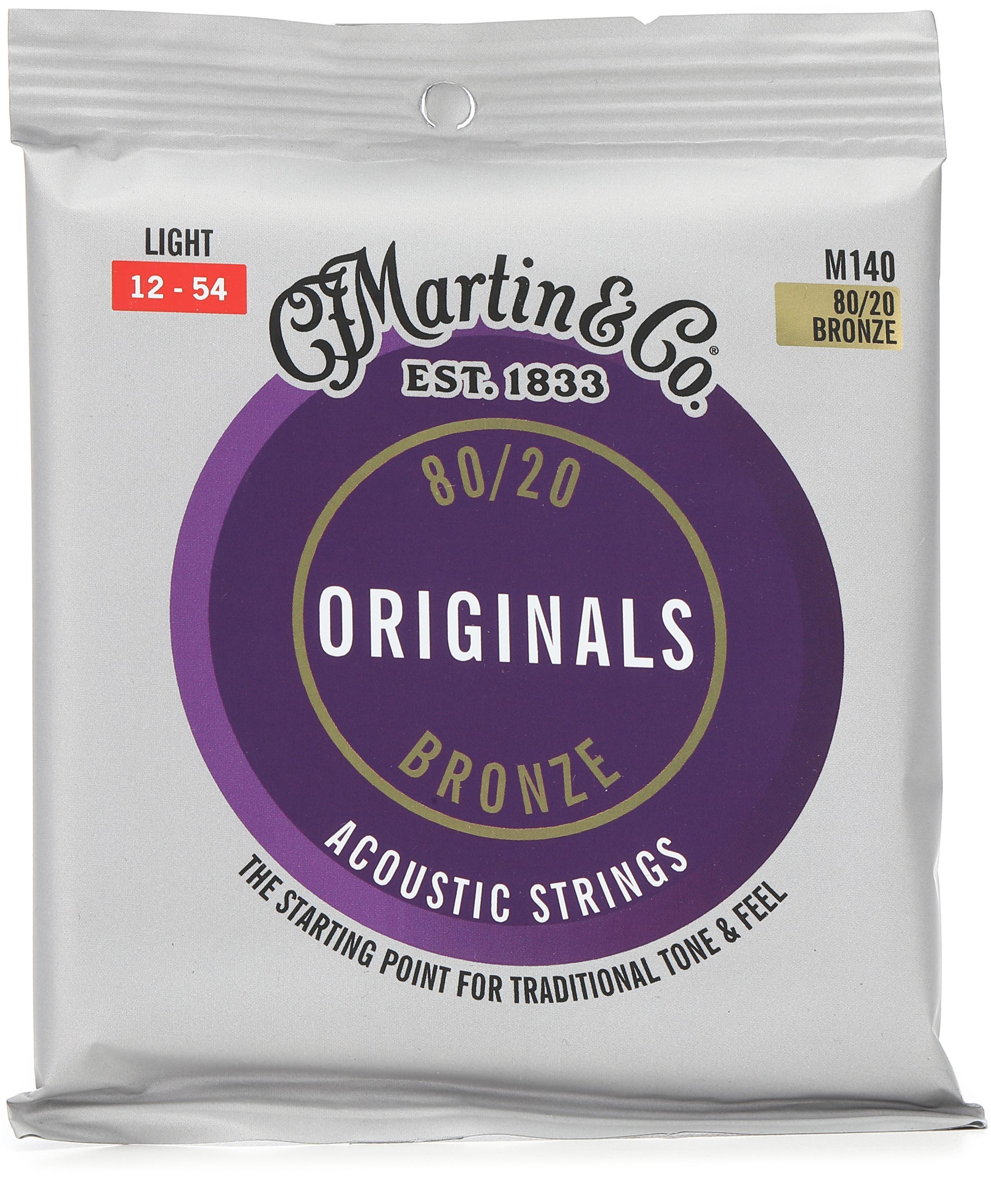 Photo of Martin M140 Originals 80/20 Bronze Acoustic Guitar Strings - .012-.054 Light