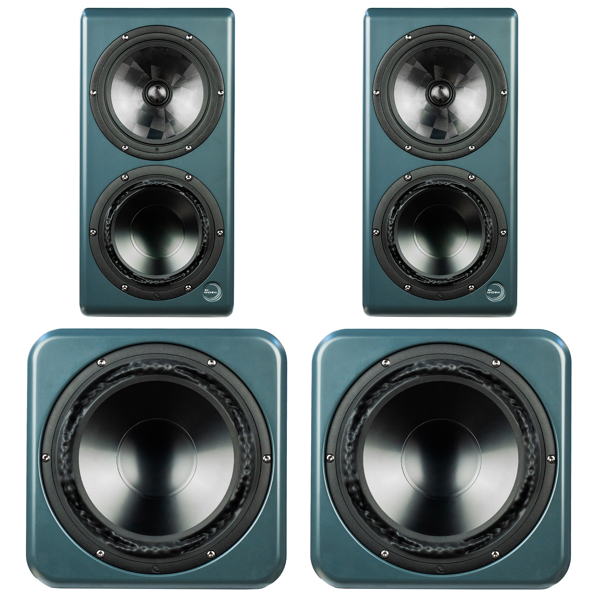 Photo of Ex Machina Soundworks Terra Powered Studio Monitor Pair with Passive Subwoofers
