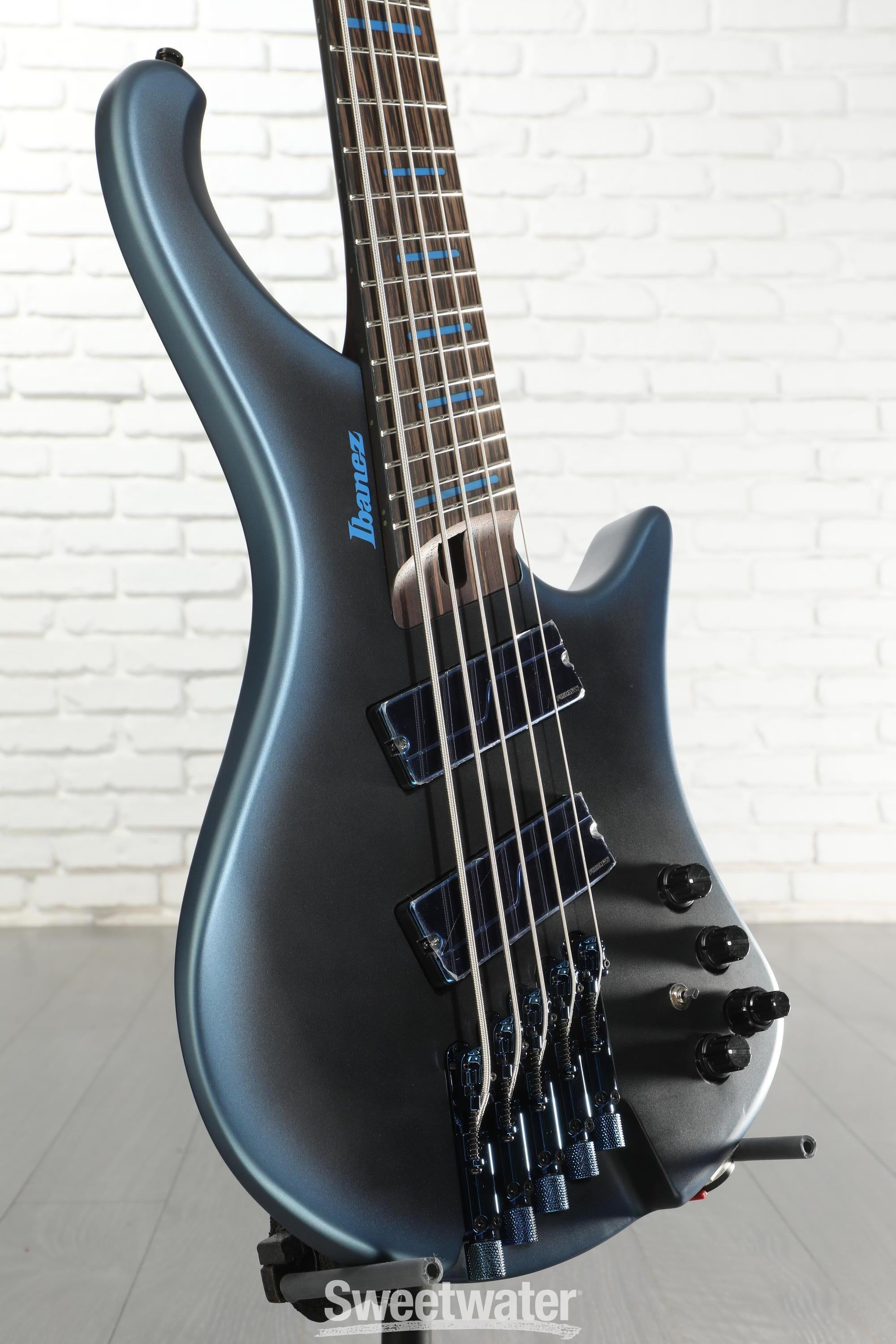 Photo of Ibanez Bass Workshop EHB5MSBSP 5-string Multi-scale Bass Guitar - Midnight Arctic Ocean Matte
