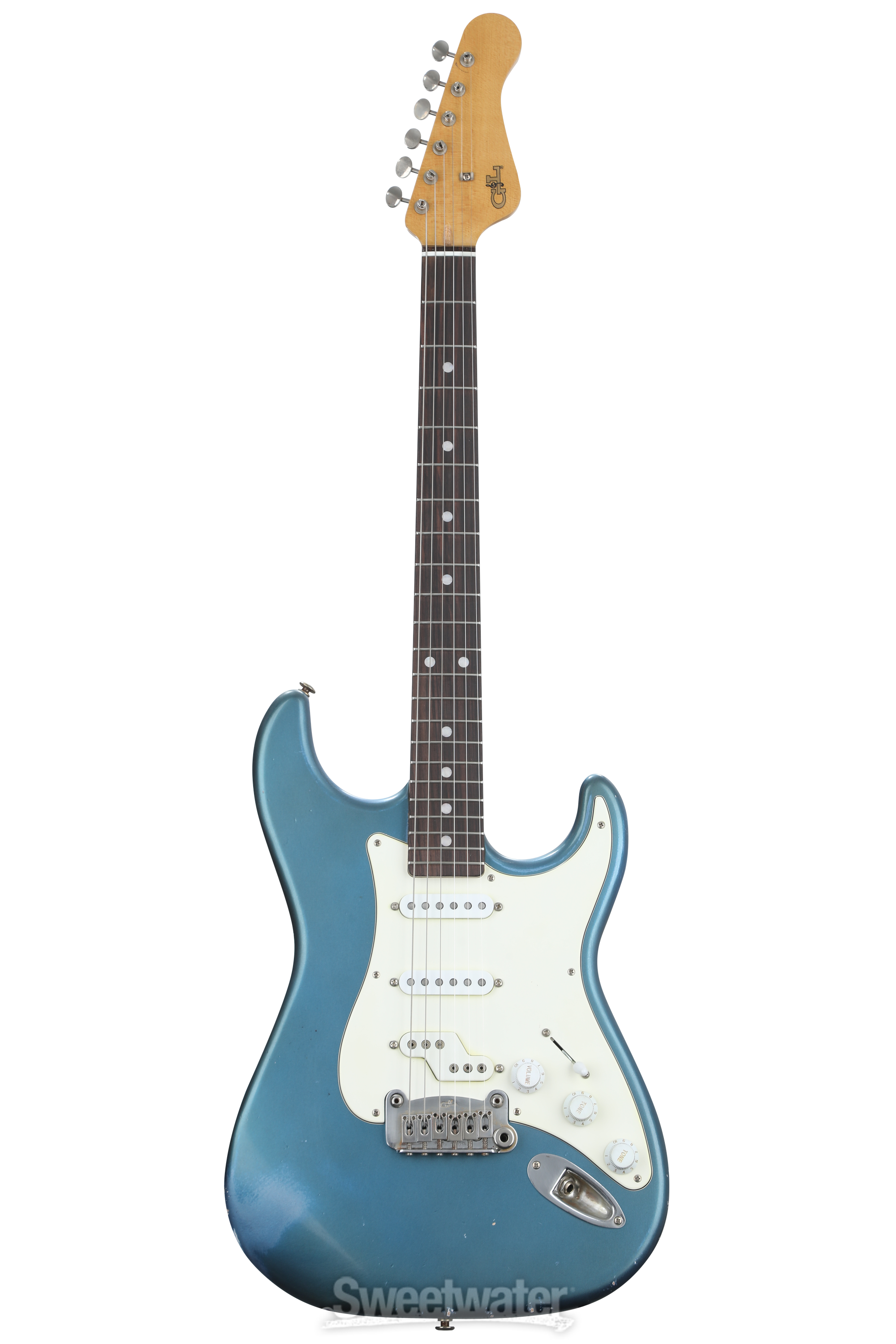 G&L Custom Shop Legacy SSZ Electric Guitar - Aged Lake Placid Blue