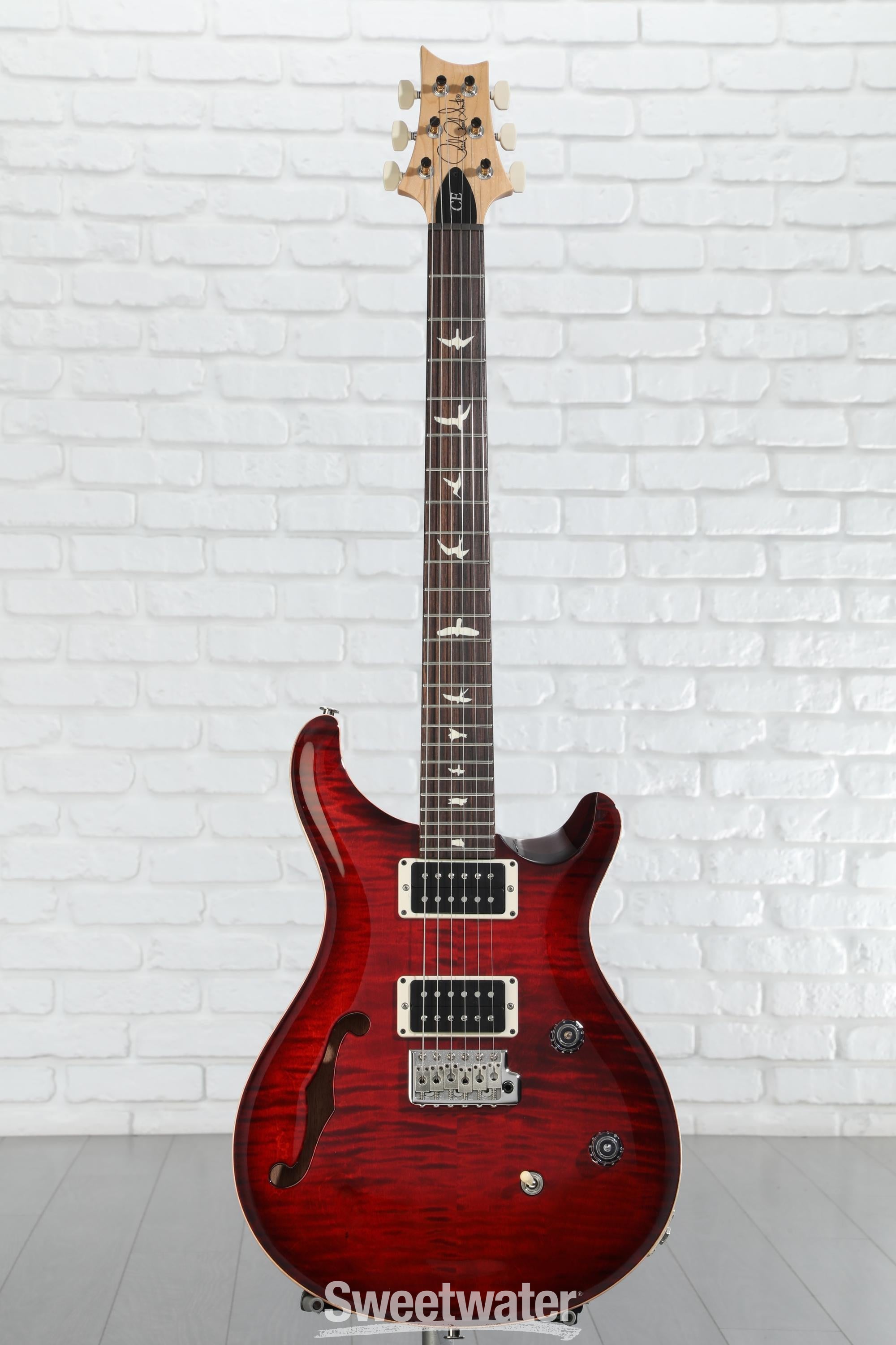 PRS CE 24 Semi-Hollow Electric Guitar - Fire Red Burst