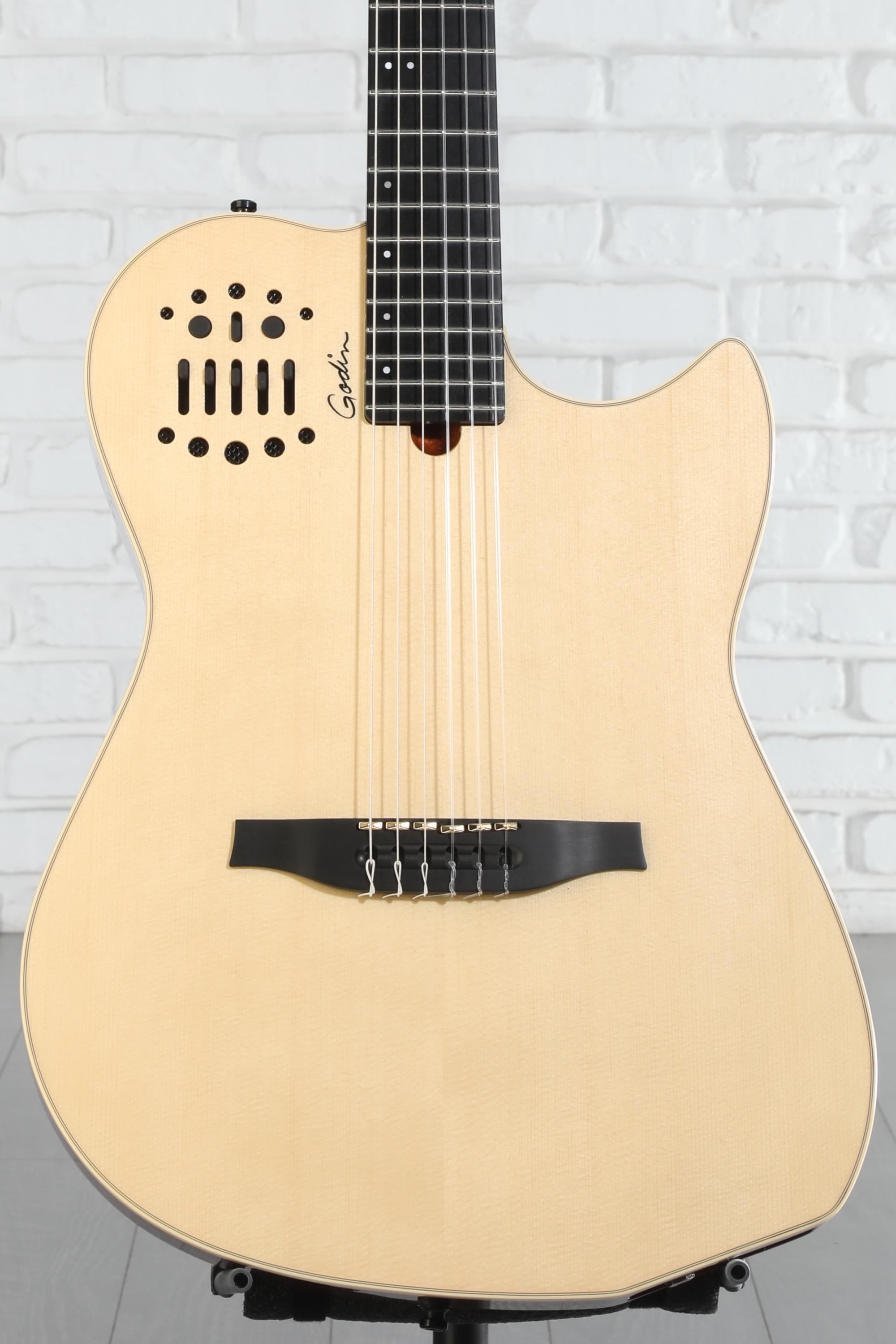 美品 Godin Multiac Nylon SA Godin MultiAc Nylon SA Acoustic-Electric Guitar - Natural | Sweetwater