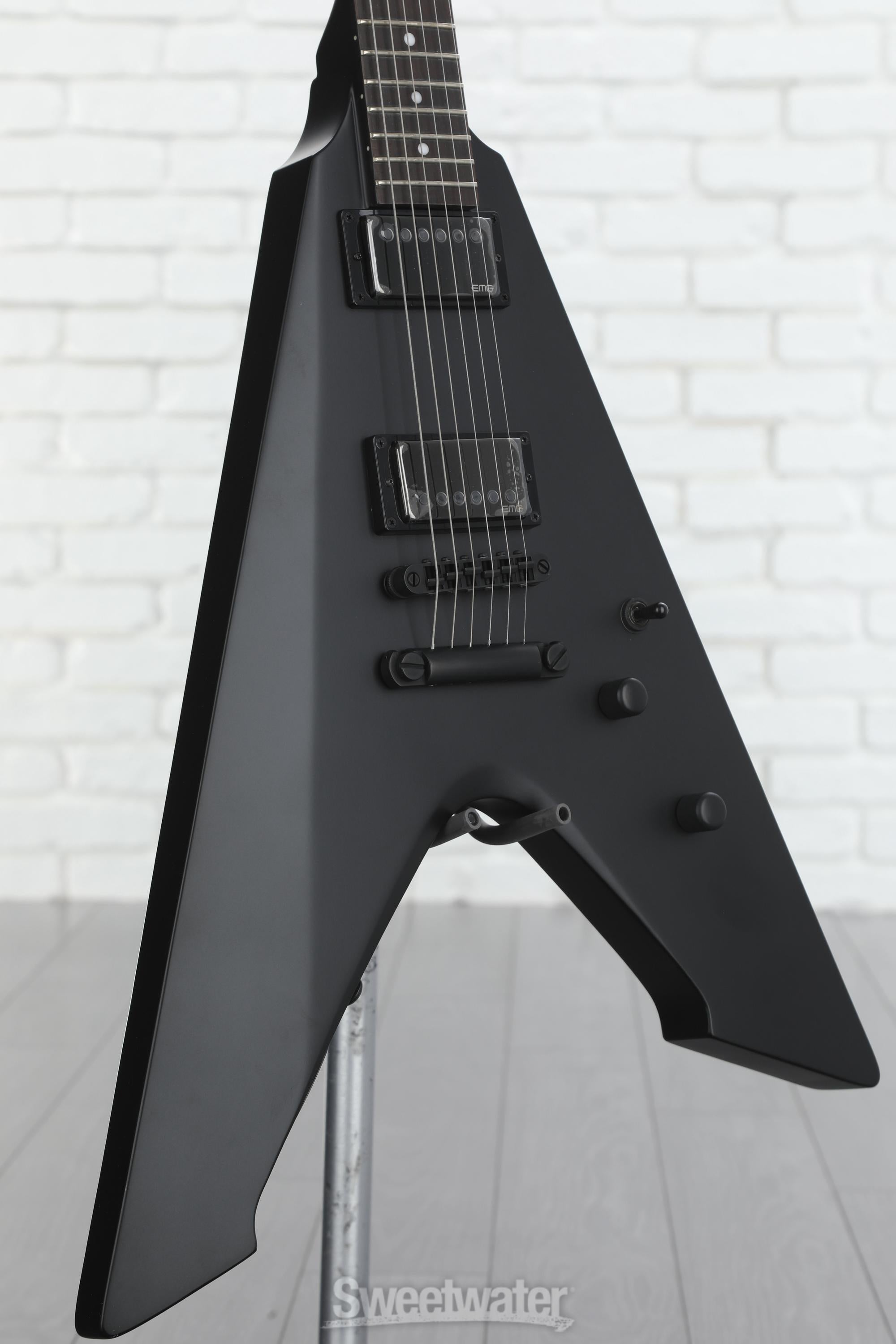 希少　LTD / Vulture Black Satin Lefty ESP LTD Vulture LH Left-Handed Black Satin Electric Guitar | Reverb