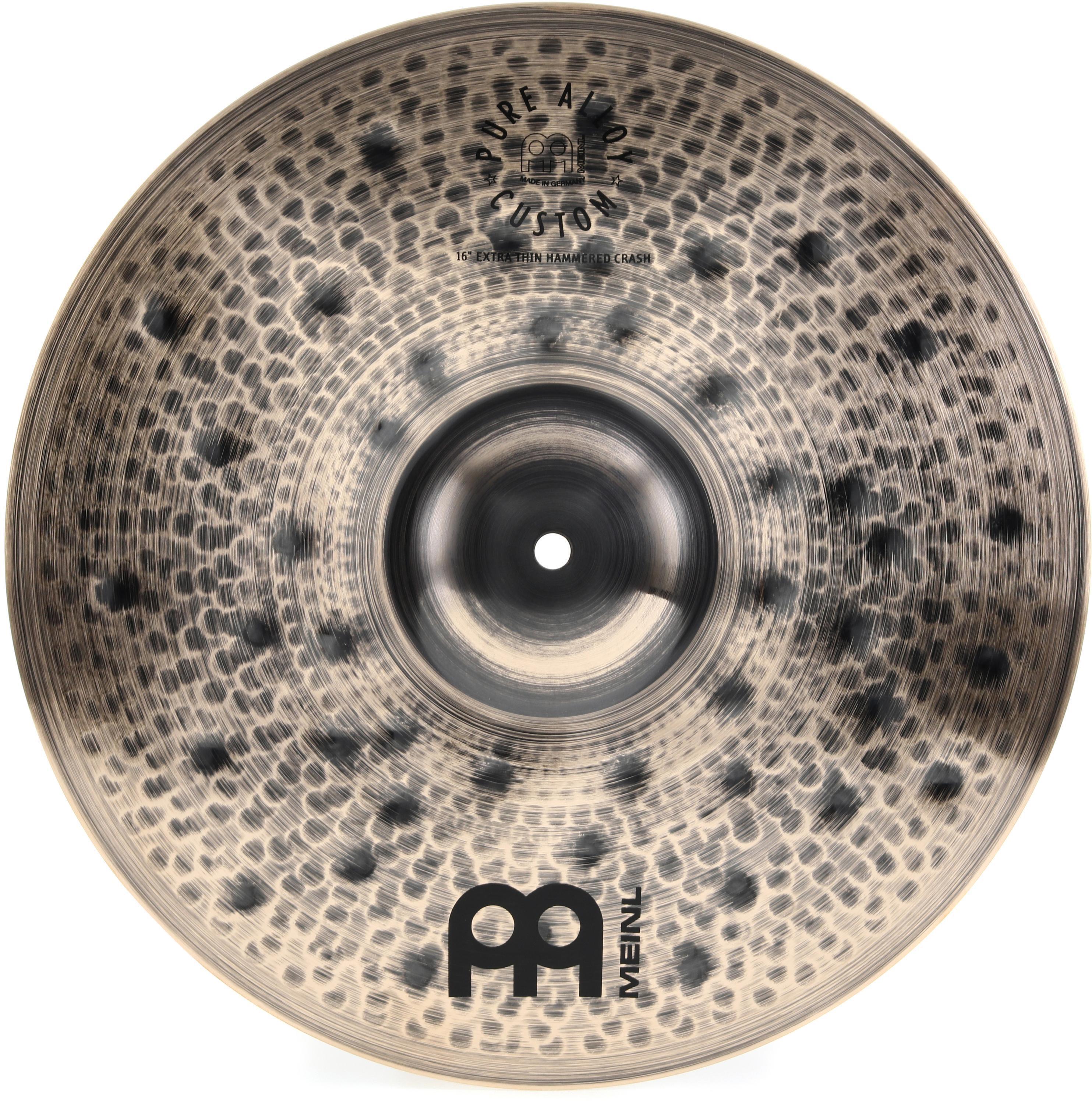 Meinl Cymbals Pure Alloy Custom Extra Thin Hammered Crash Cymbal - 16-inch