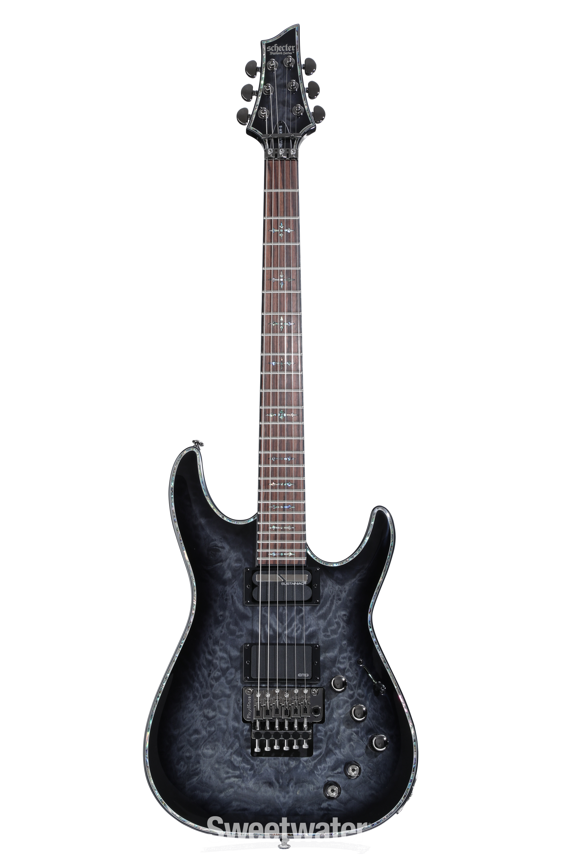 Schecter Hellraiser C-1 FR-S - Trans Black Burst - Sweetwater Schecter Hellraiser C-1 FR-S - Trans Black Burst - Sweetwater