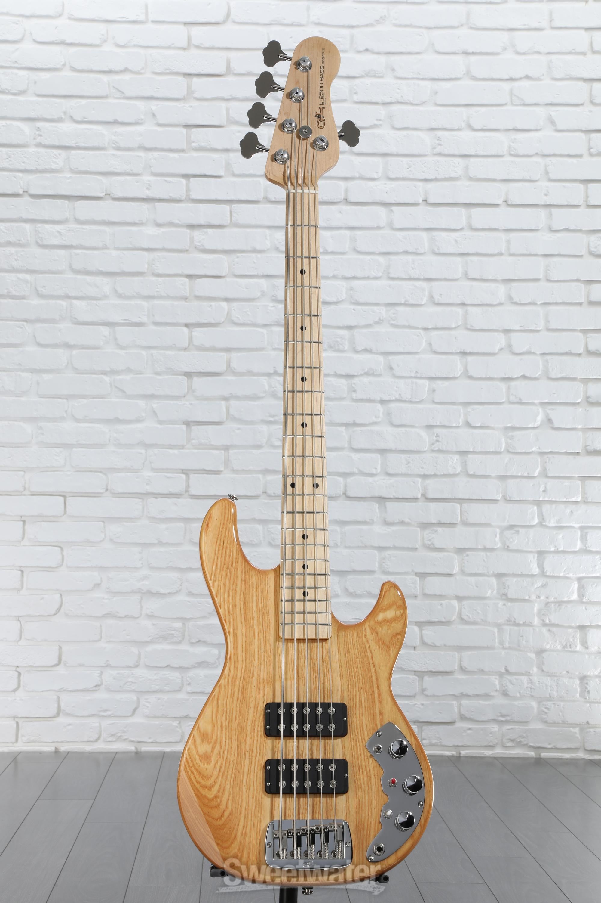 G&L CLF Research L-2500 Bass Guitar - Natural Ash | Sweetwater