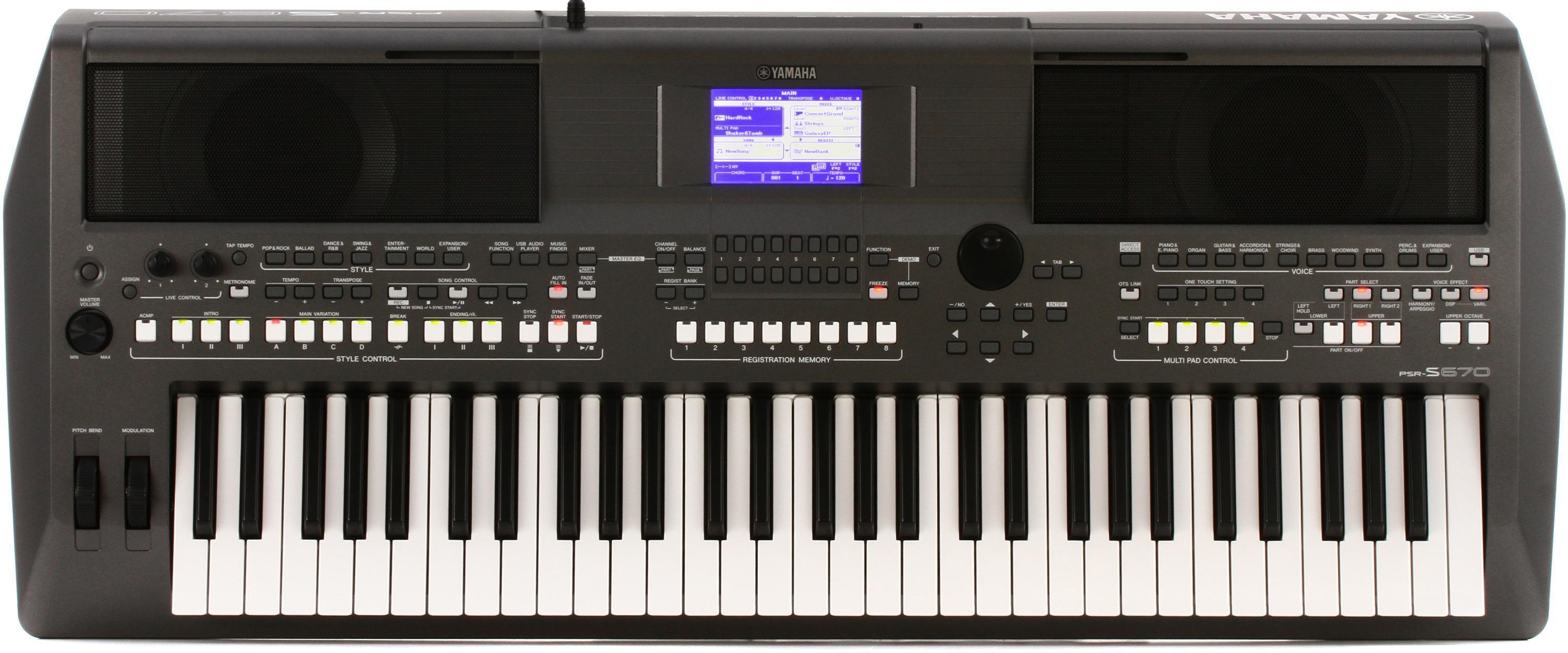 Yamaha PSR-S670 61-key Arranger Workstation Reviews | Sweetwater