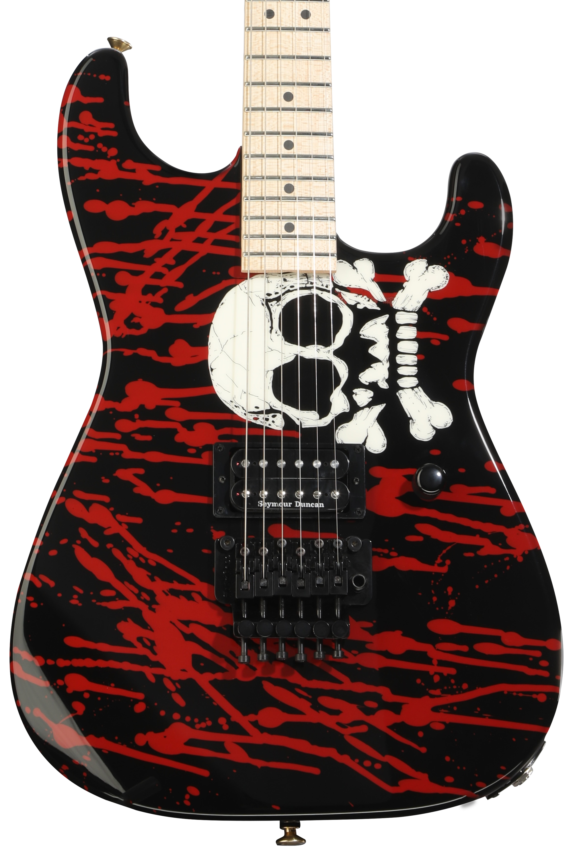 ギター Charvel USA Custom Shop Warren DeMartini Charvel Warren DeMartini USA Signature San Dimas - Blood and Skull