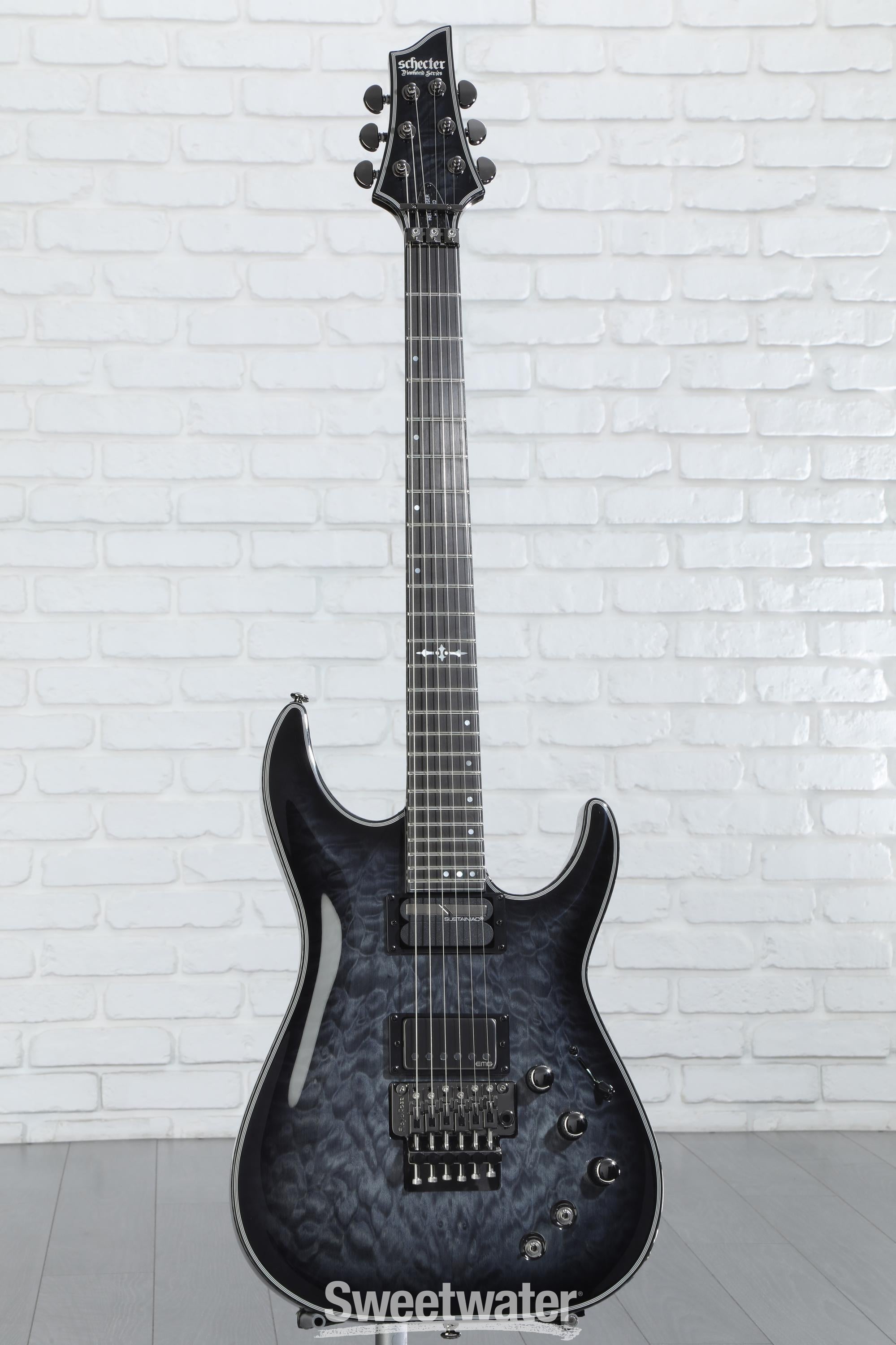 Schecter Hellraiser Hybrid C-1 FR-S Electric Guitar - Trans Black  