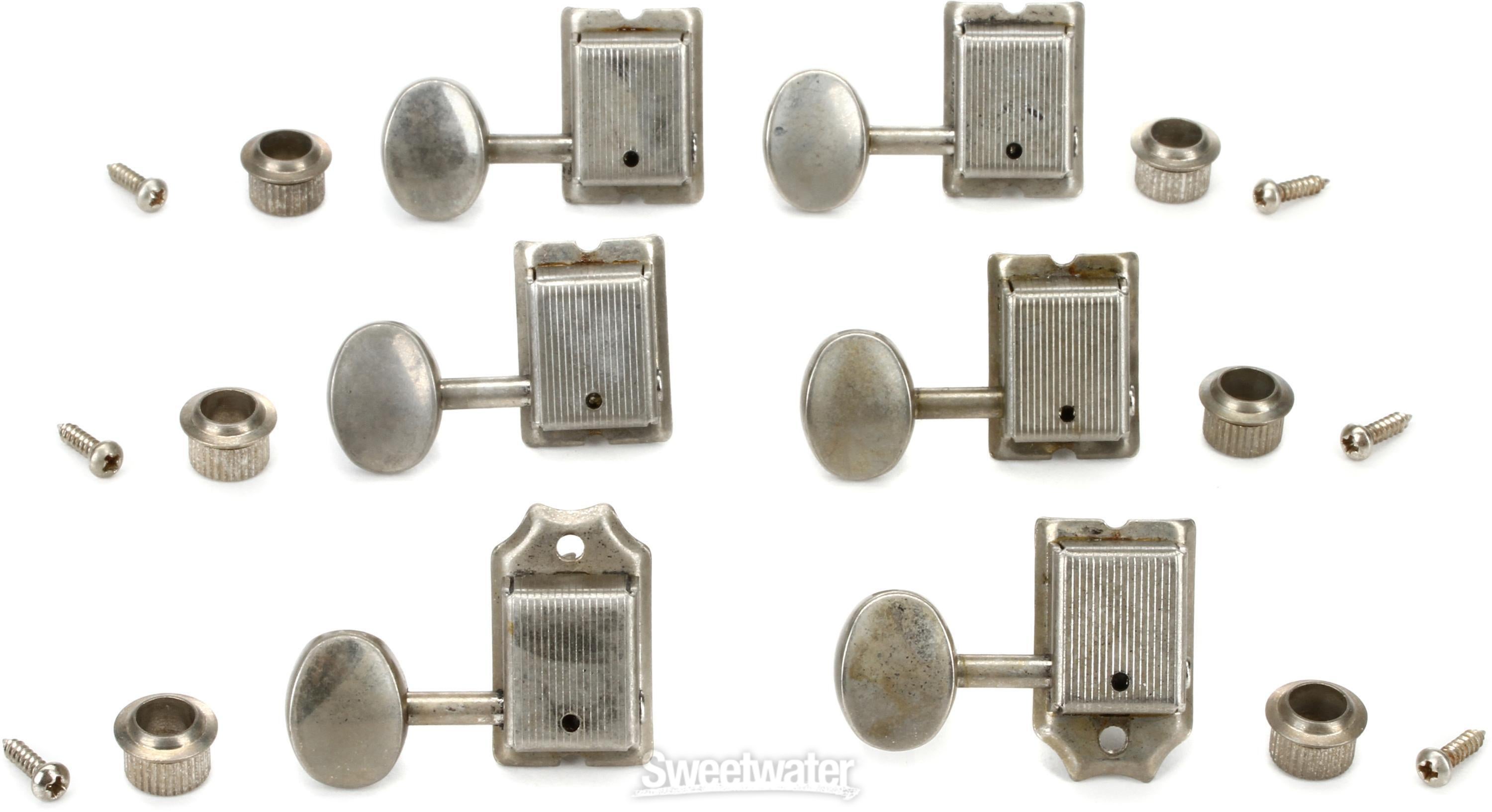 Fender Road Worn Guitar Tuning Machines Set - Road Worn Nickel