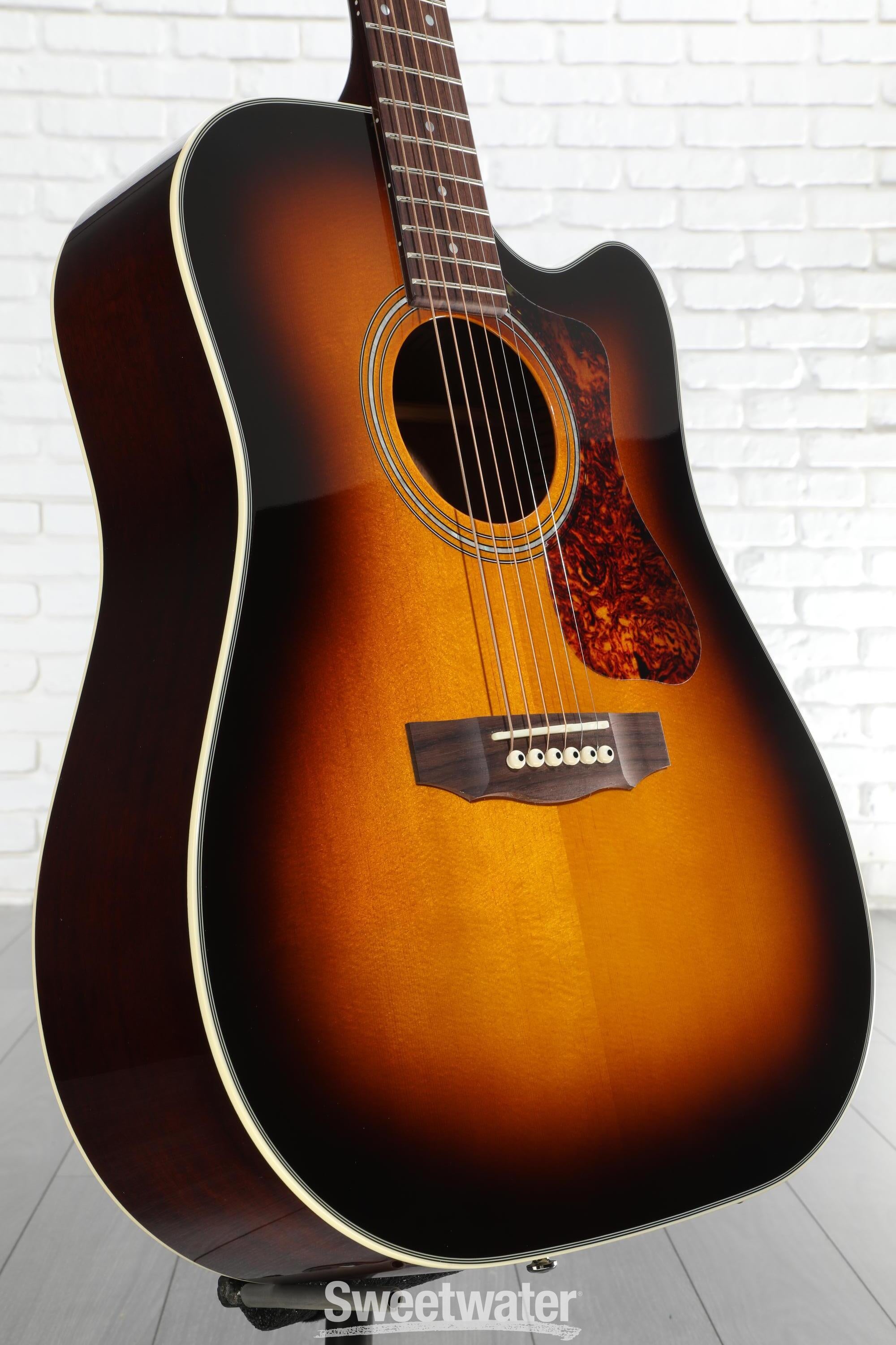 Guild D-140CE Acoustic-Electric Guitar - Antique Burst | Sweetwater