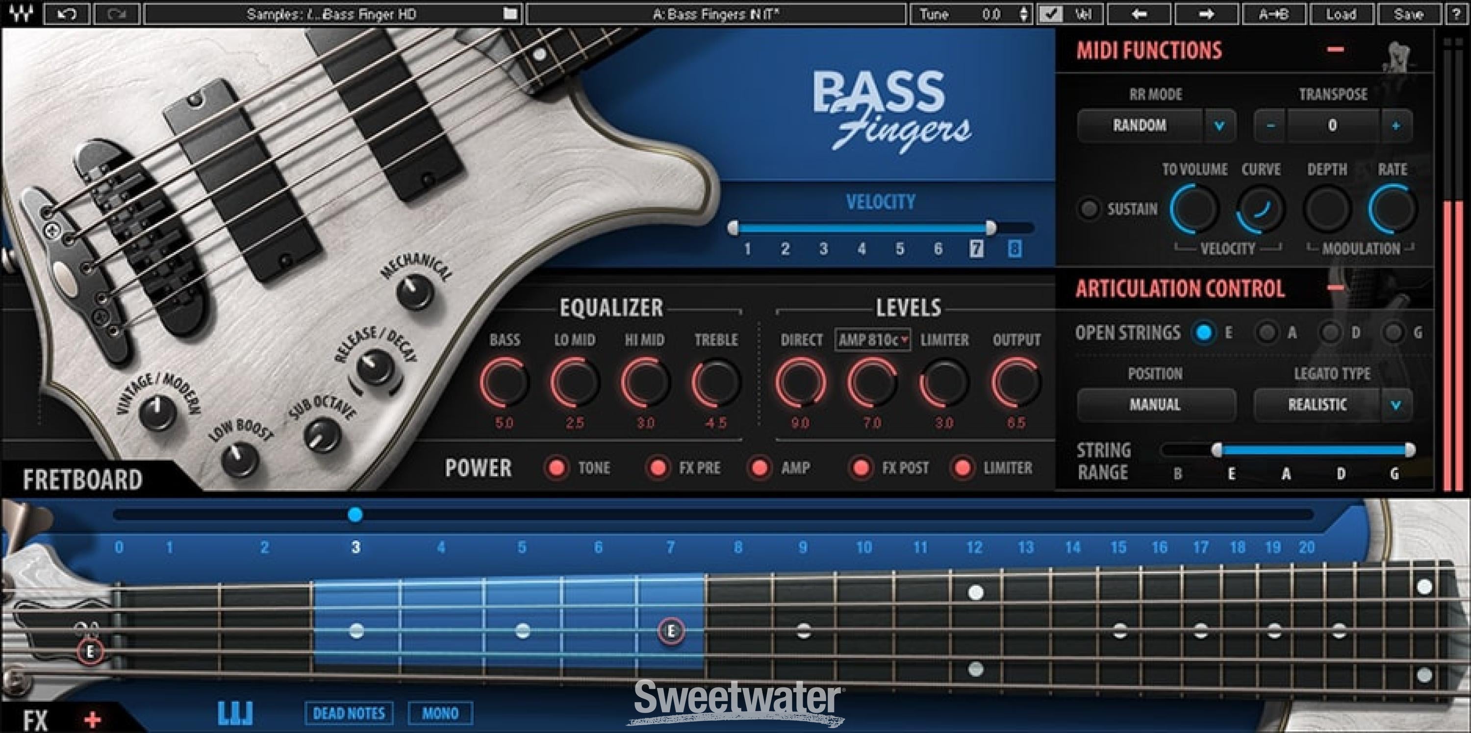 Waves Bass Fingers Fingerstyle Bass Instrument Plug-in