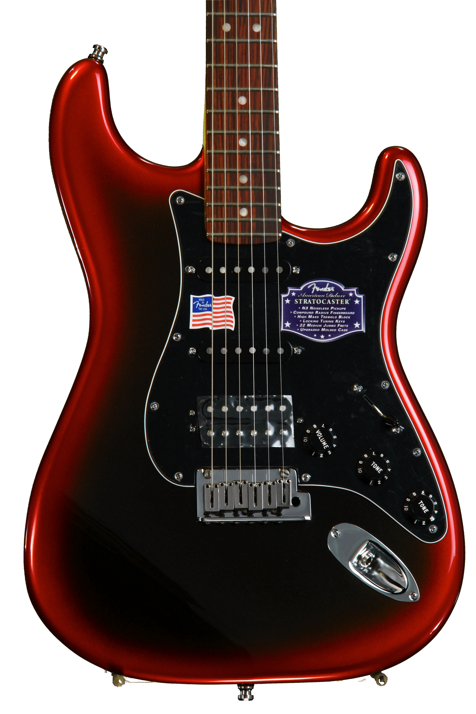 ギター fender usa american deluxe Fender Dealer Event American Deluxe Stratocaster - Red and Black