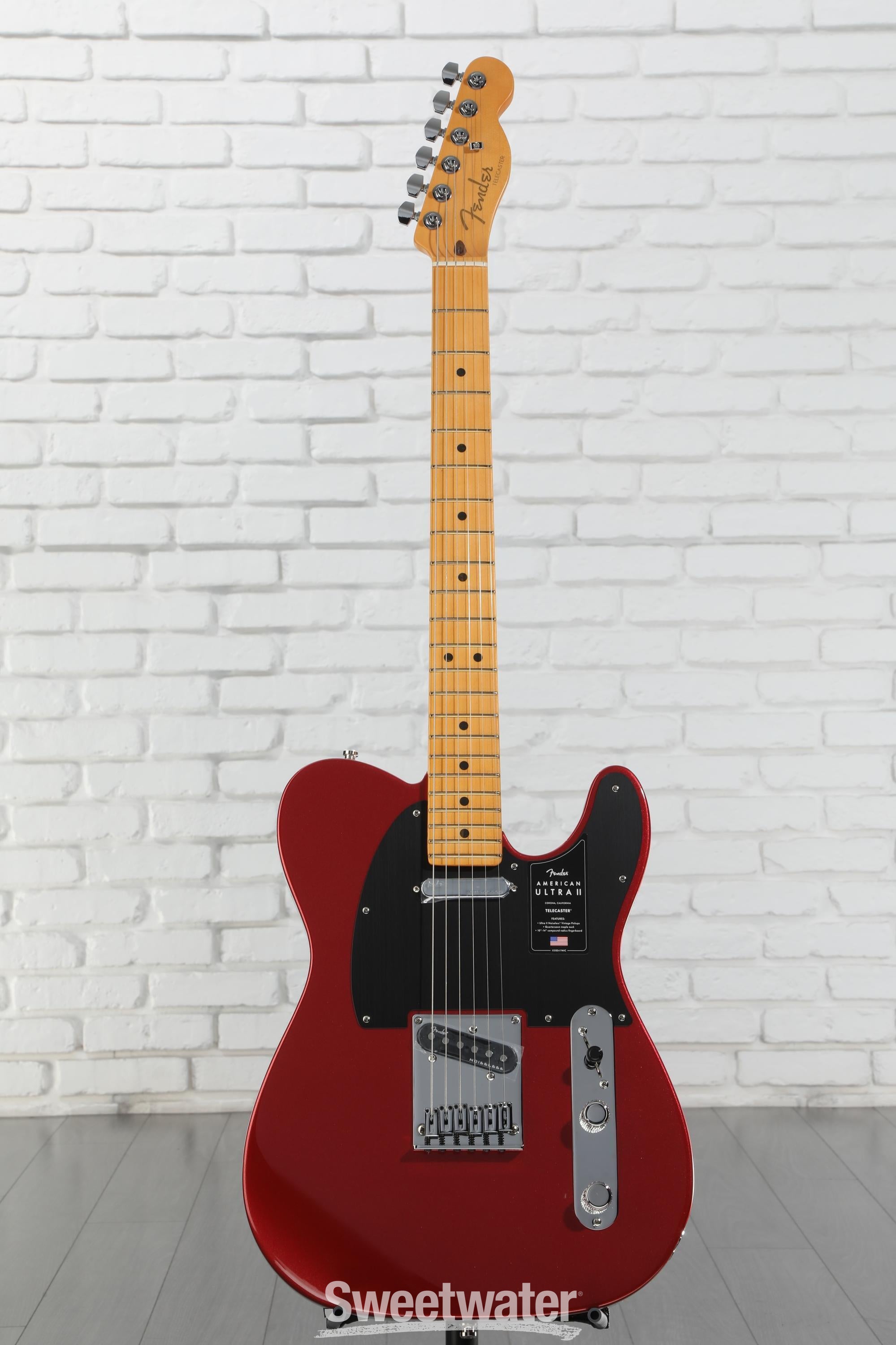 ギター Fender USA American Ultra Telecaster Fender American Ultra II Telecaster Electric Guitar - Sinister Red