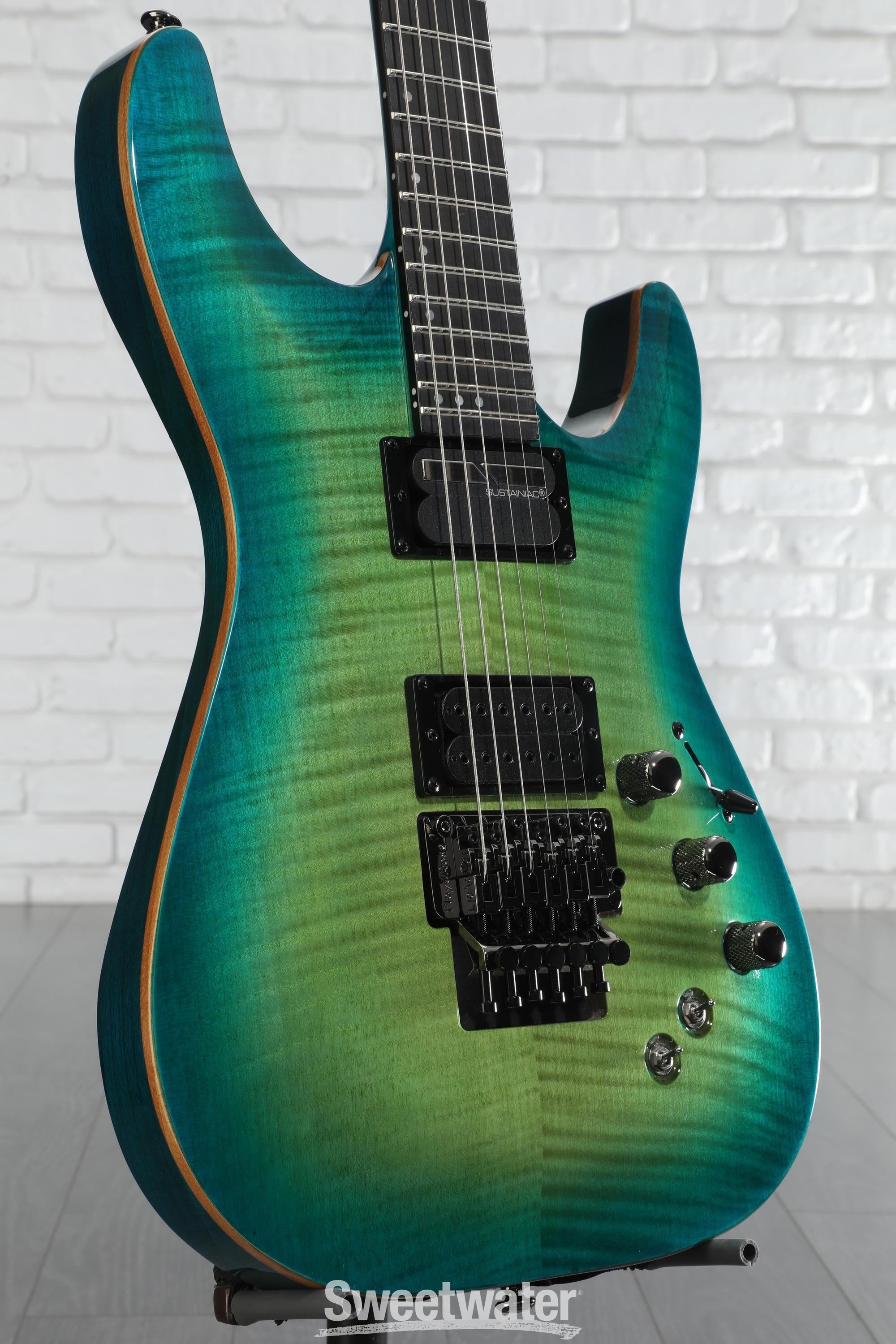 Schecter BlackJack SLS C-1 FR-S Electric Guitar - Aquaburst