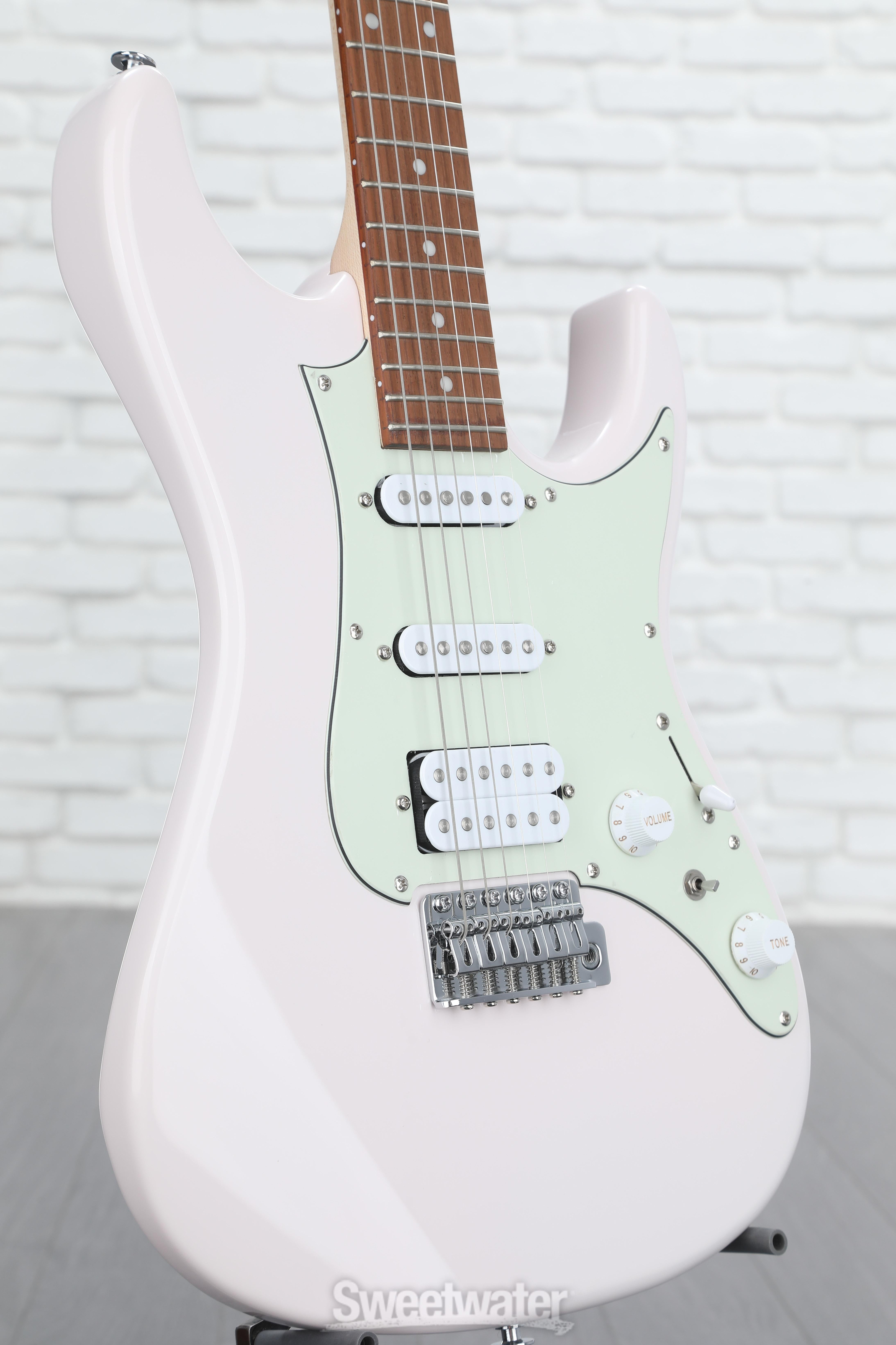 Pastel electric store guitar