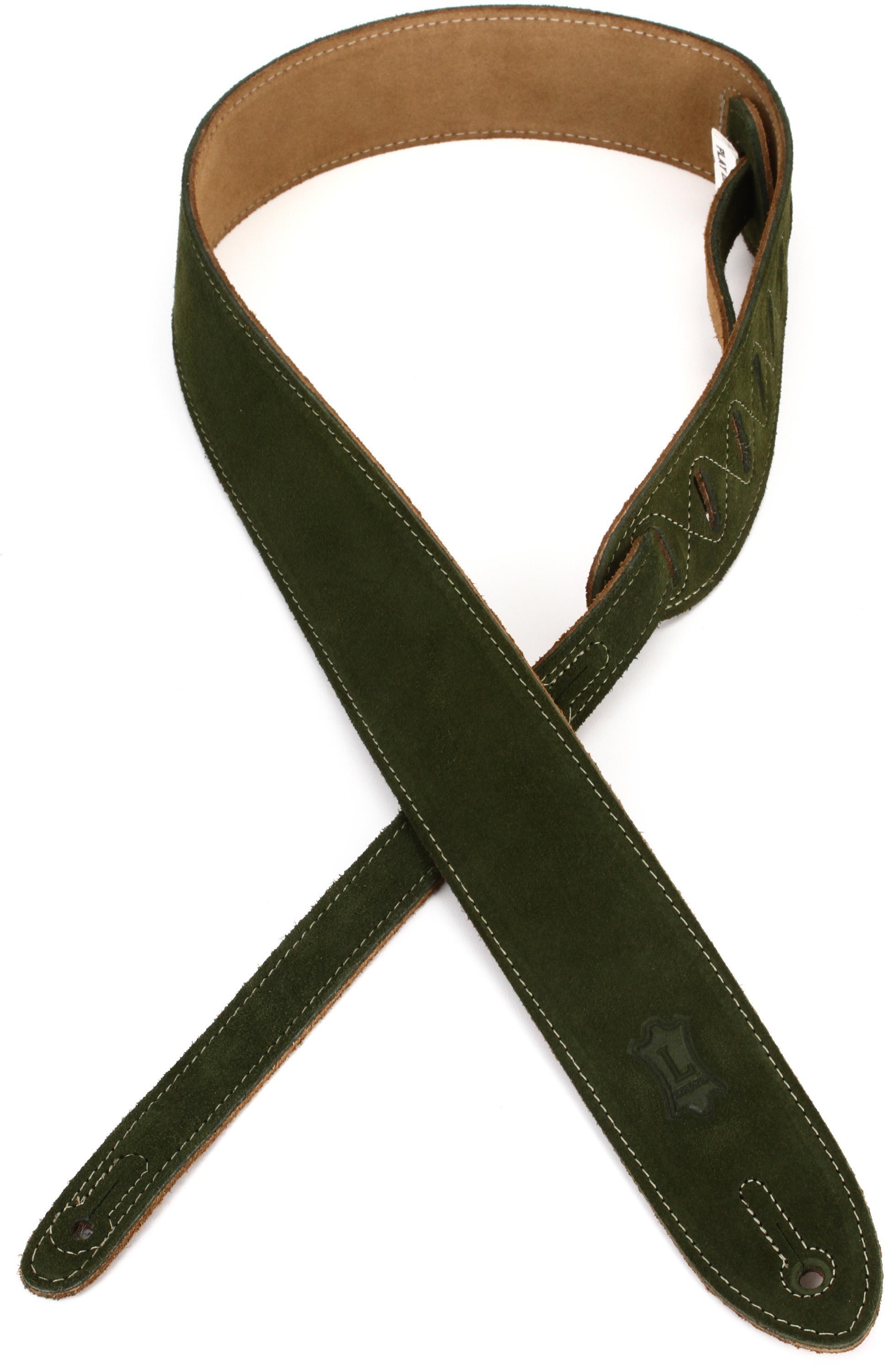Photo of Levy's MS12 Suede Guitar Strap - Green