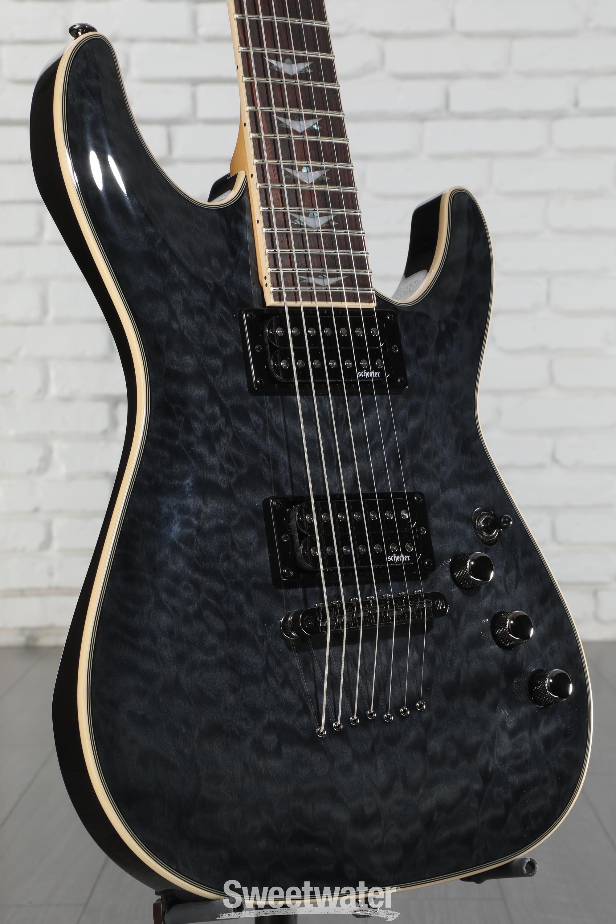 Schecter Omen Extreme-7 Electric Guitar - See Thru Black | Sweetwater