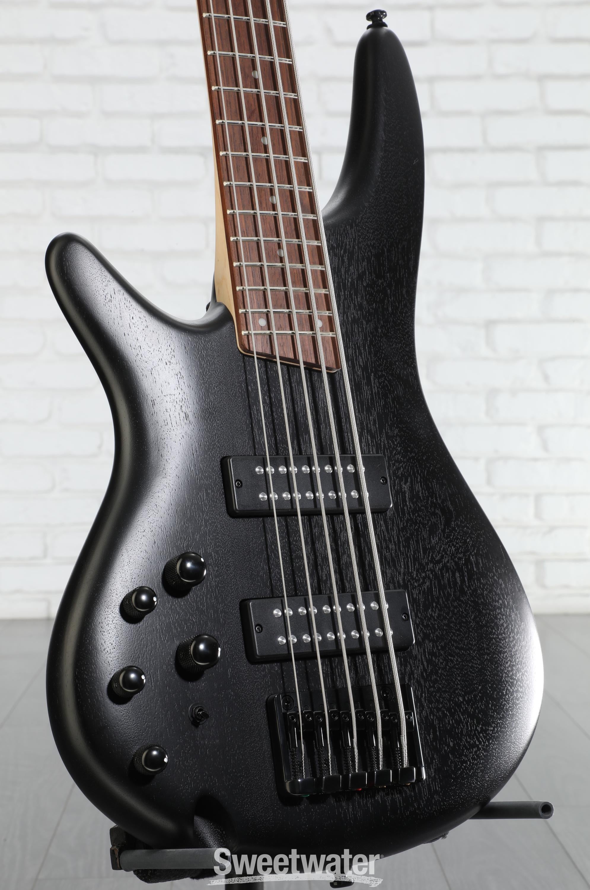 Ibanez Standard SR305EBL Left-handed Bass Guitar - Weathered Black