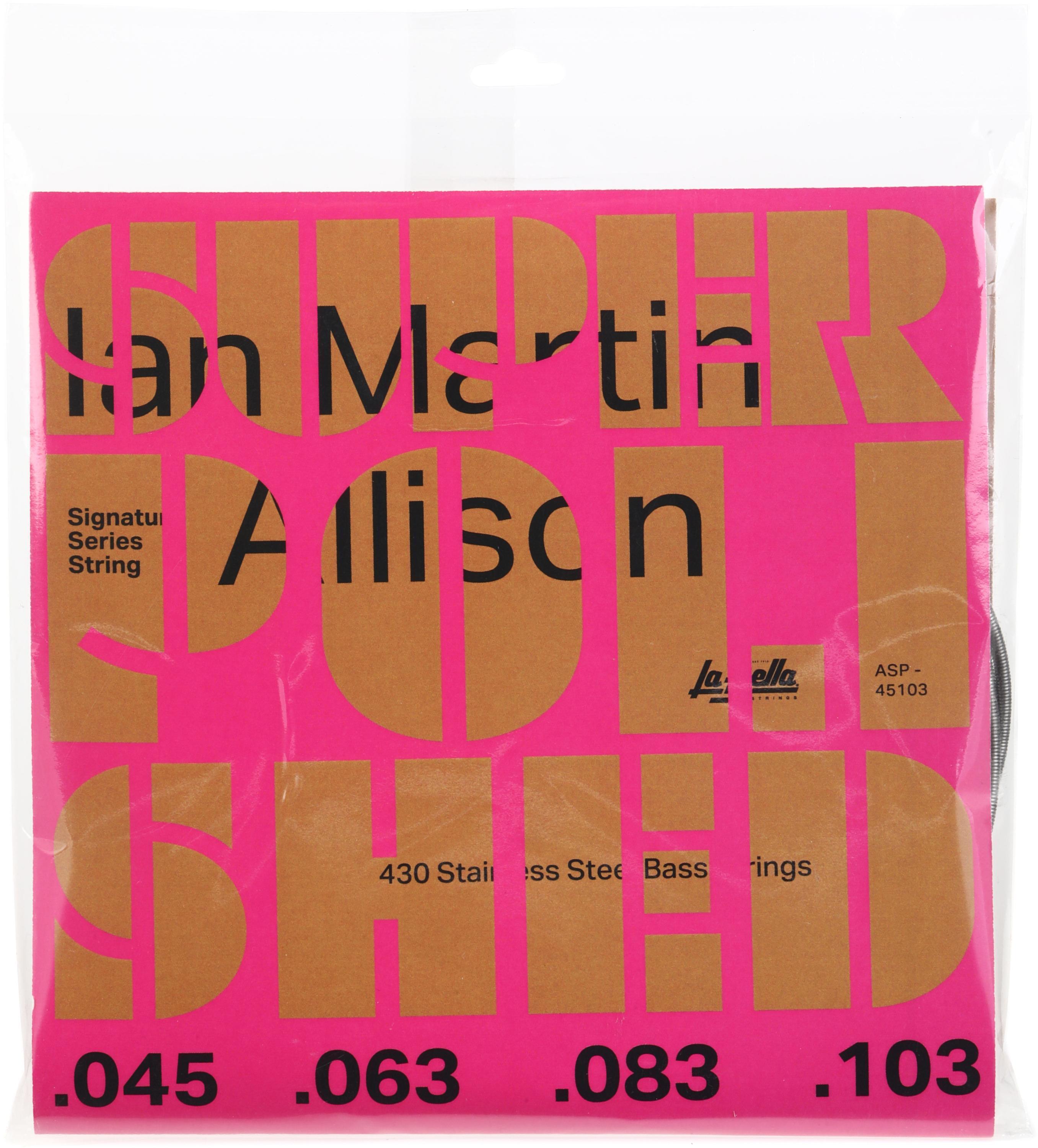 Photo of La Bella Ian Martin Allison Super Polished Bass Guitar Strings - .045-.103