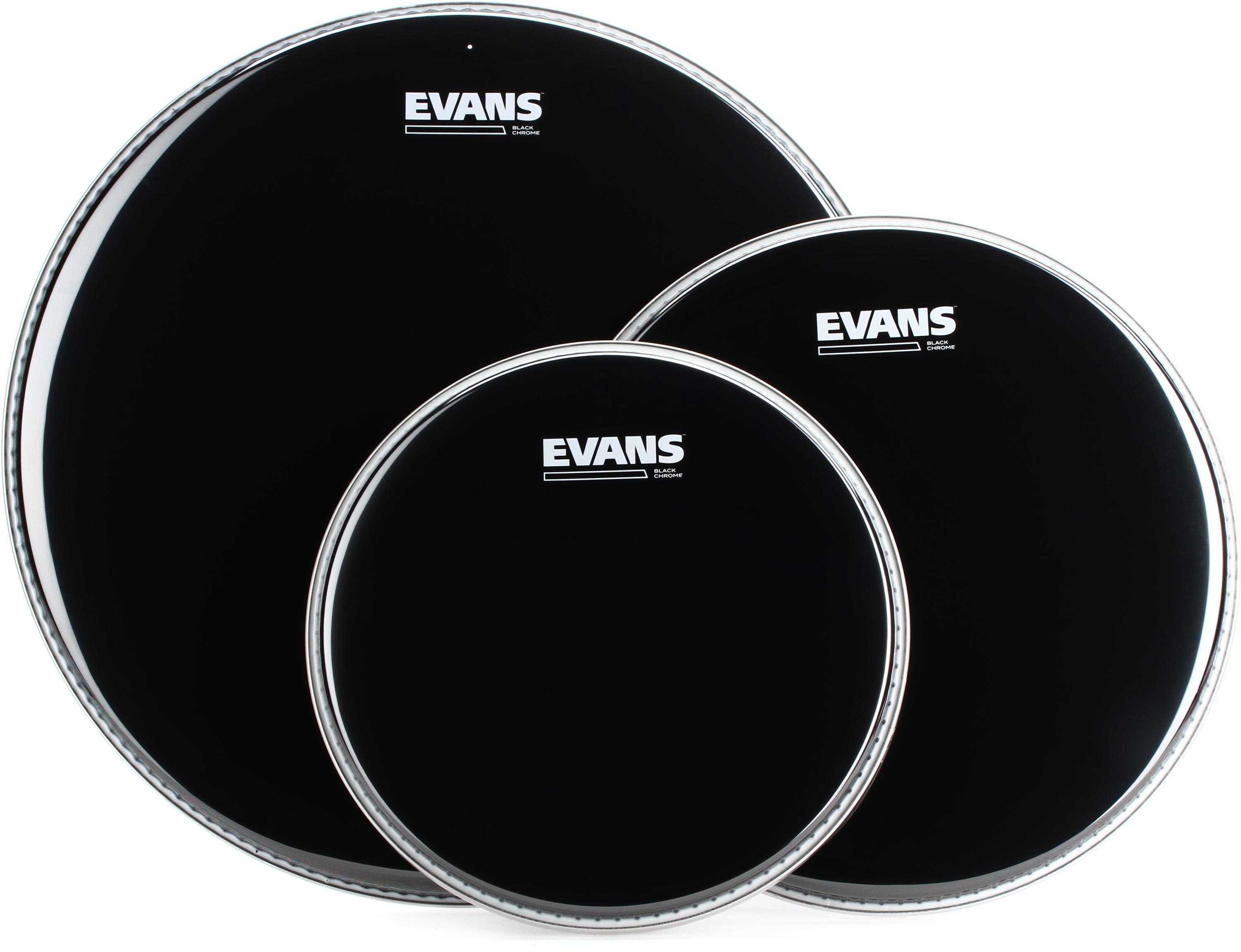 Evans Black Chrome 3-piece Tom Pack - 10/12/16 inch