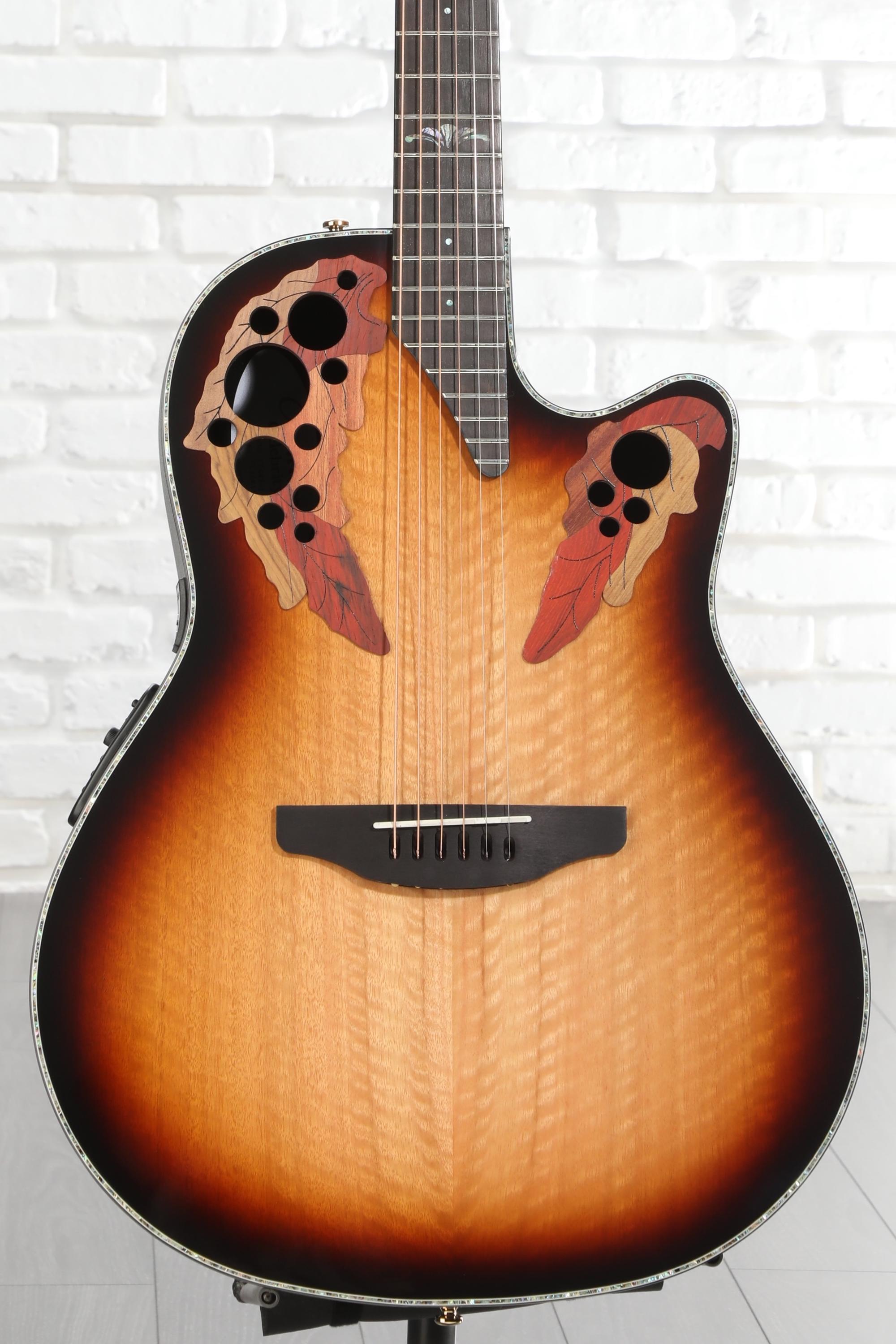 Ovation Celebrity Exotic Mid-depth E-Acoustic Guitar - Sunburst