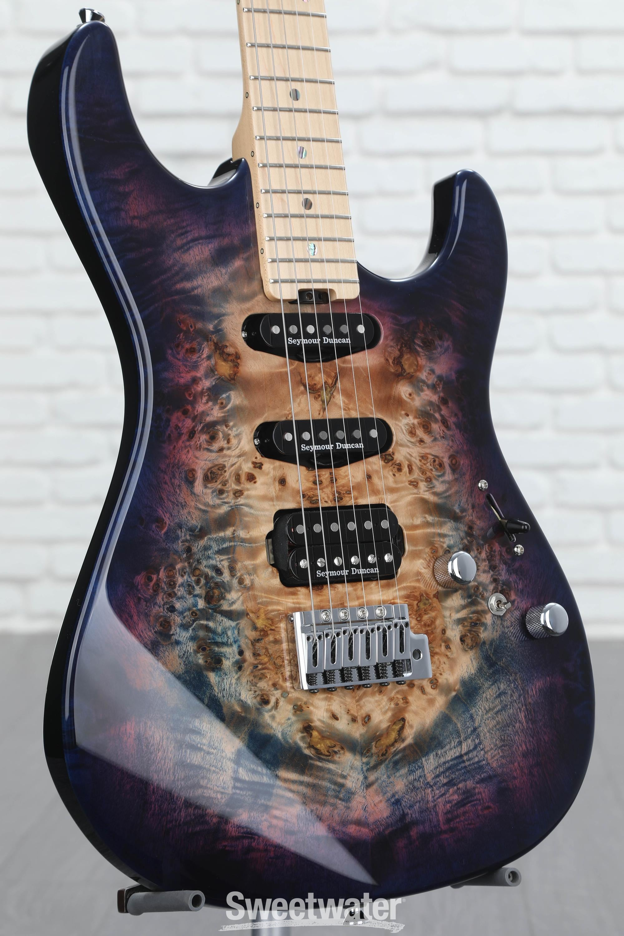 ESP Original Snapper CTM Electric Guitar - Nebula Pink Purple Burst with  Rosewood Fingerboard